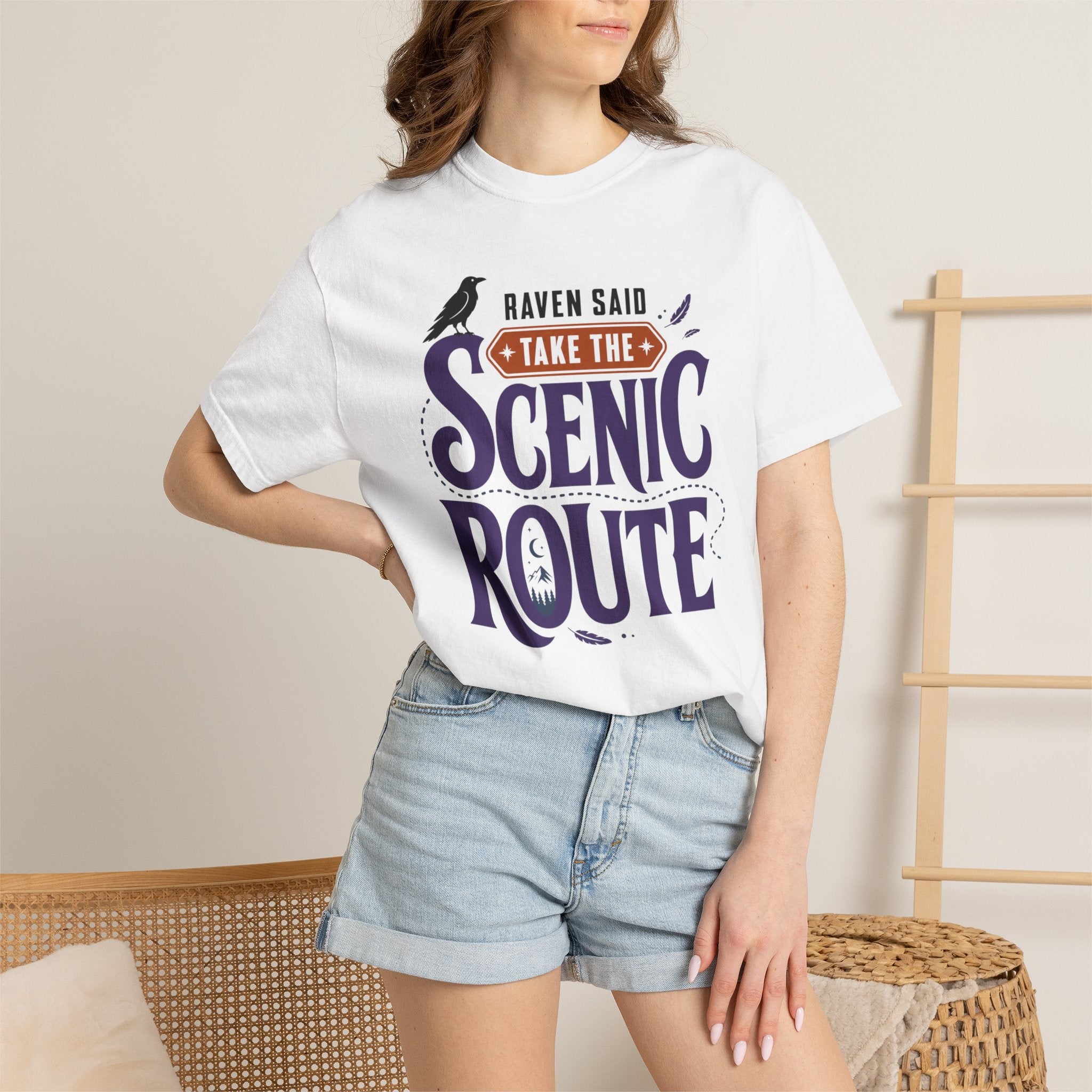 Raven Said Take The Scenic Route - T-Shirt