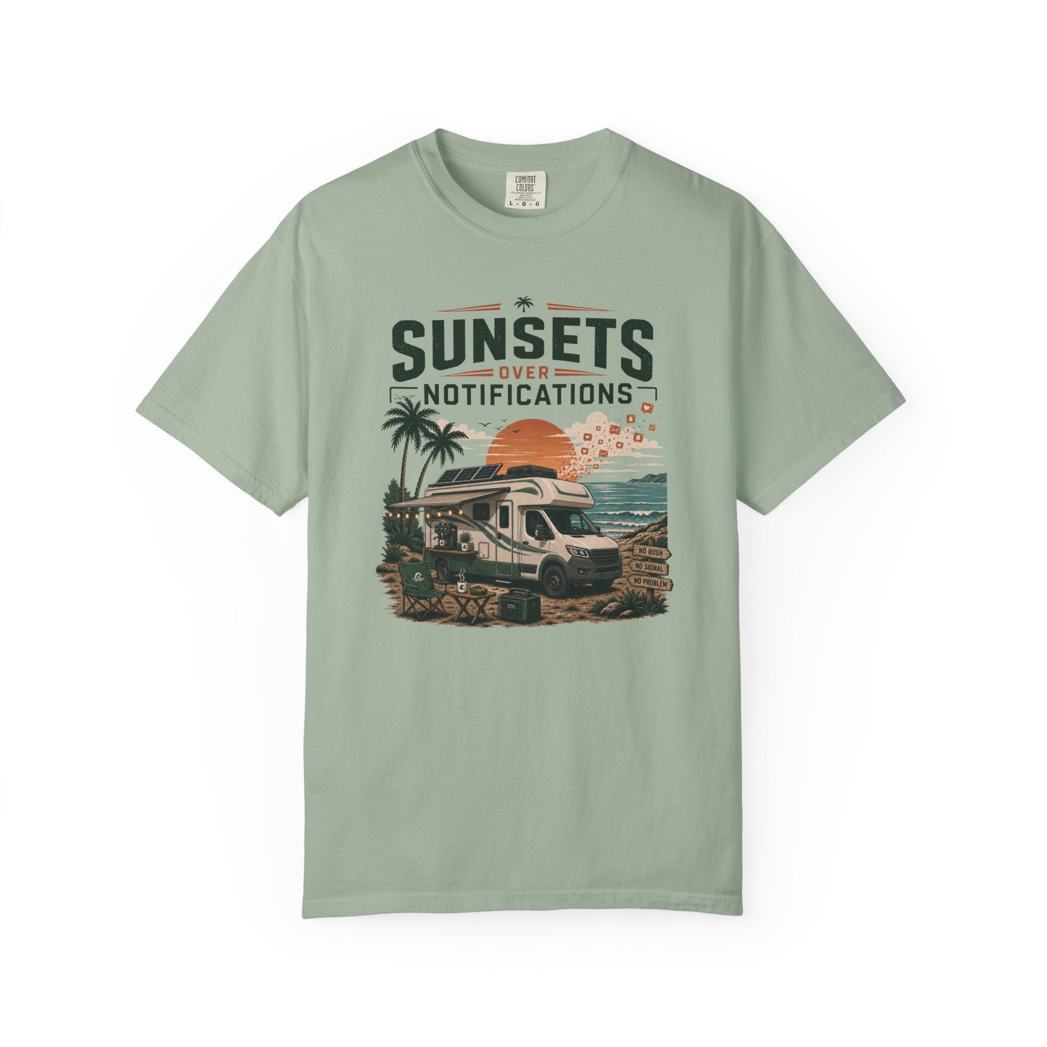 Sunsets Over Notifications - T-Shirt