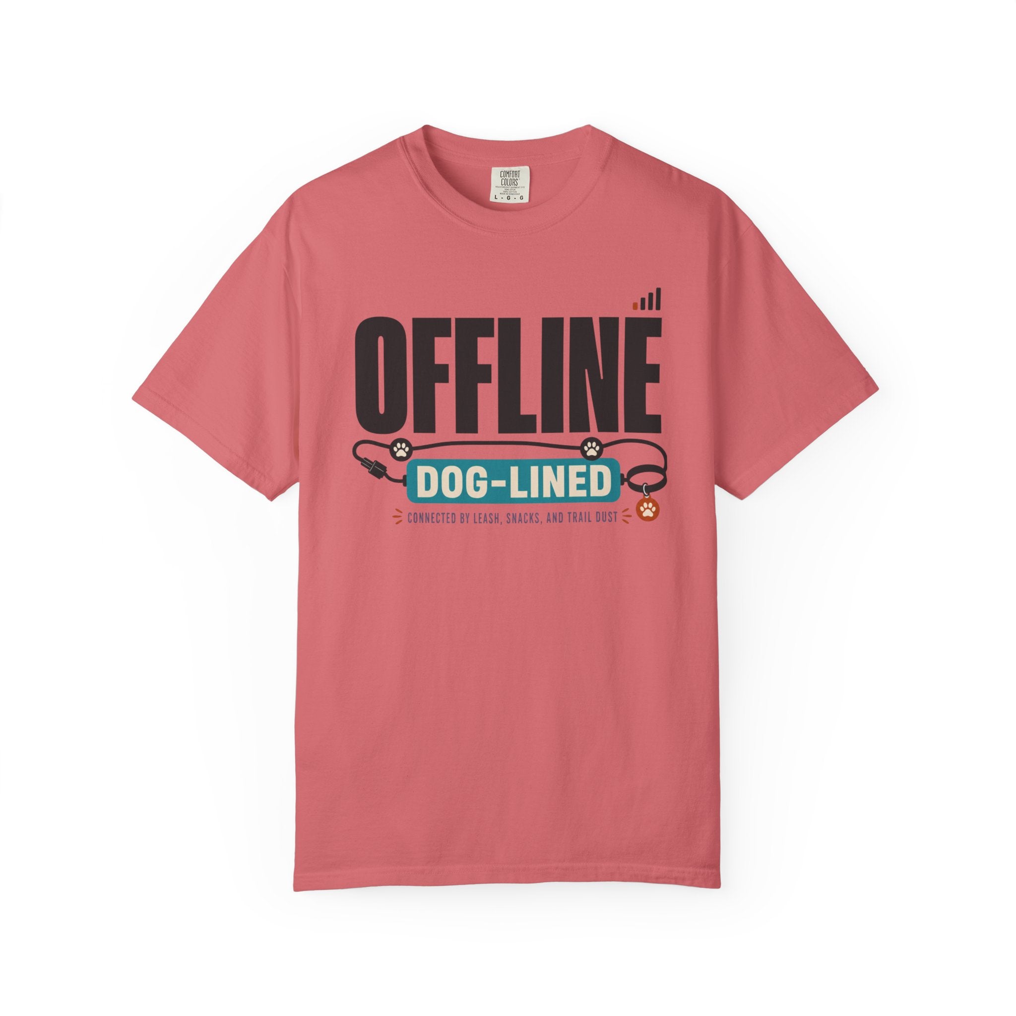 Offline But Dog Lined - T-Shirt