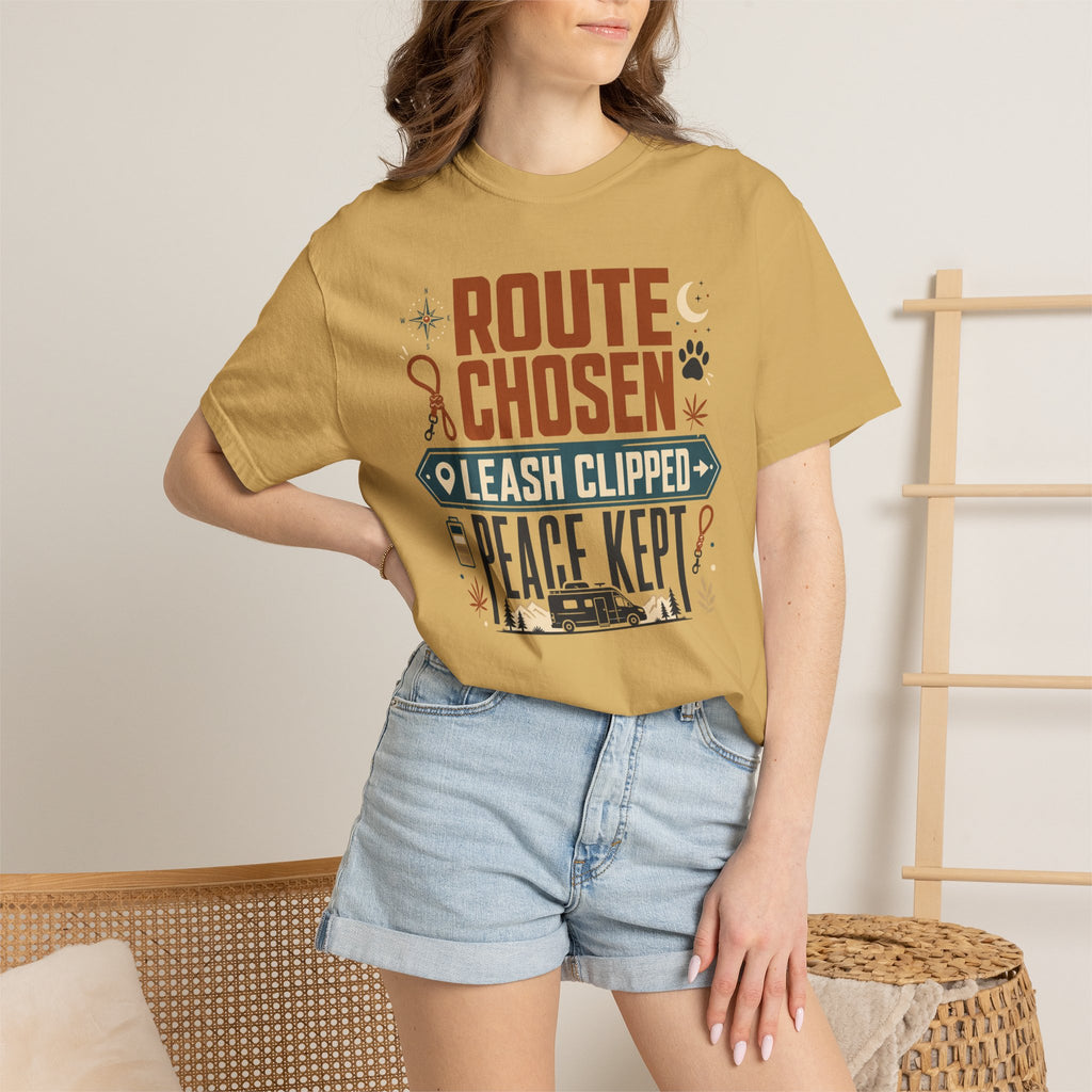 Route Chosen Leash Clipped Peace Kept - T-Shirt