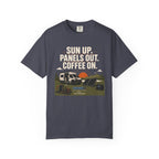 Sun Up Panels Out Coffee On - T-Shirt