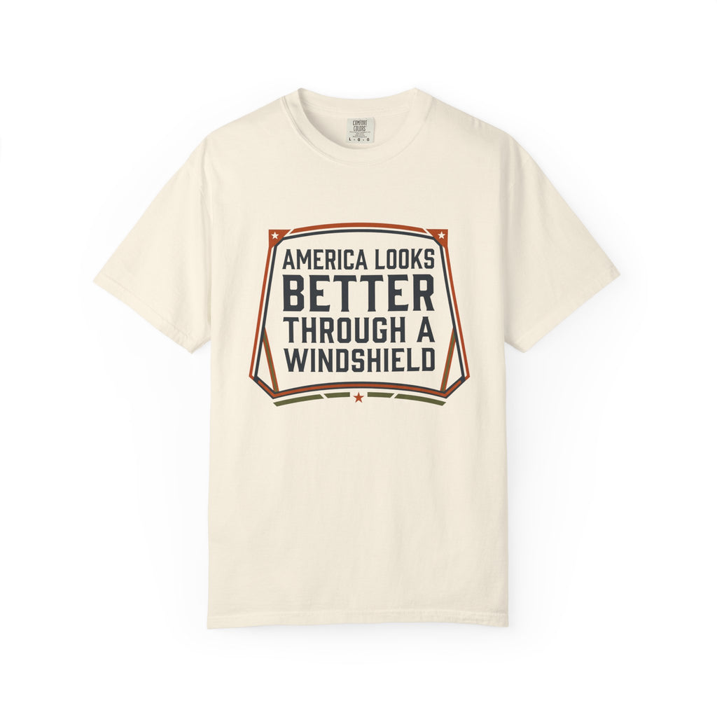 America Looks Better Through A Windshield - T-Shirt