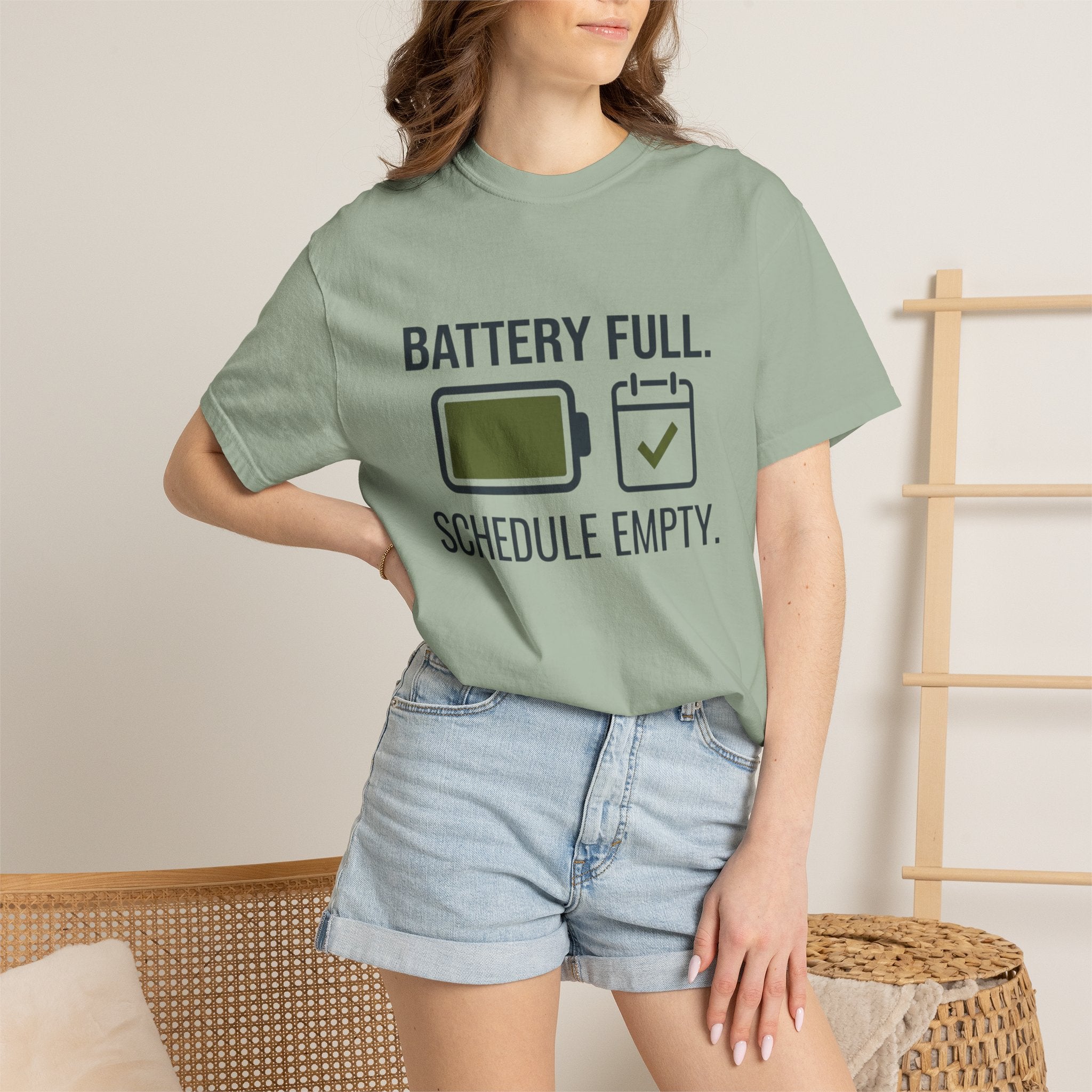 Battery Full Schedule Empty - T-Shirt