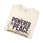 Powered By Peace And Paw Prints - T-Shirt