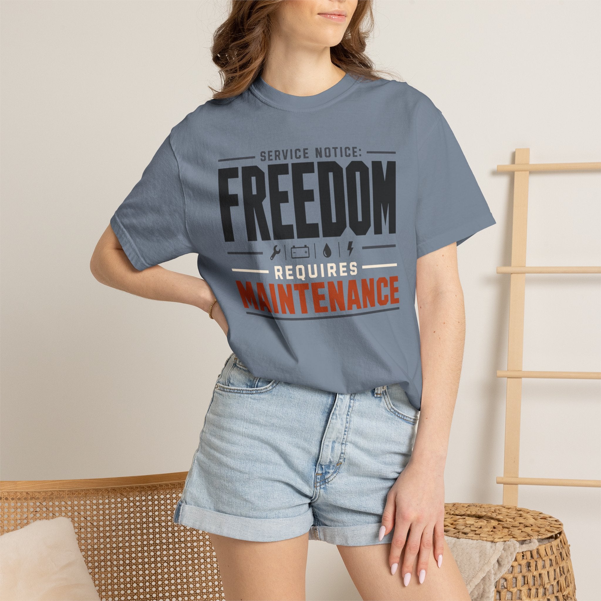 Service Notice Freedom Requires Maintenance - T-Shirt