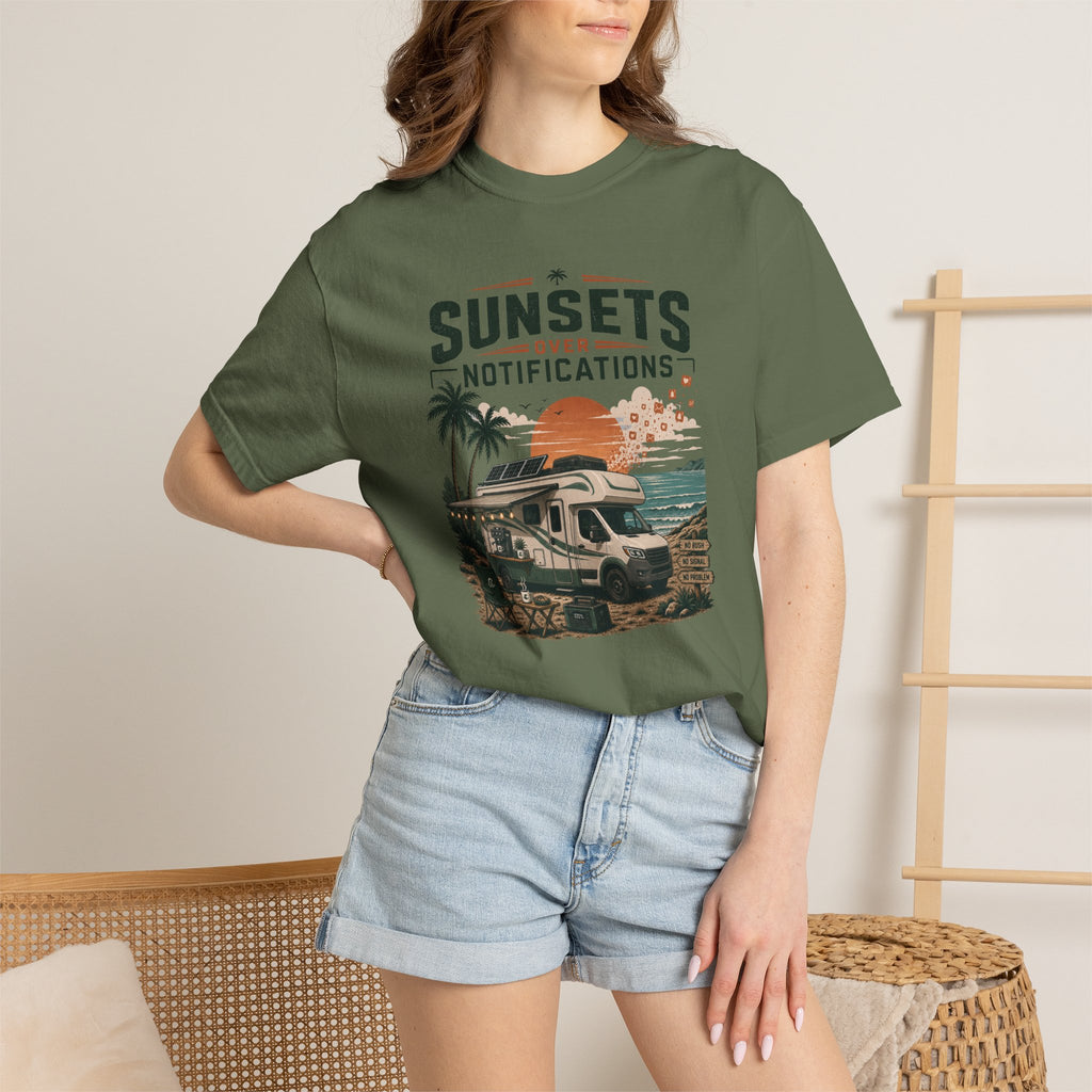 Sunsets Over Notifications - T-Shirt