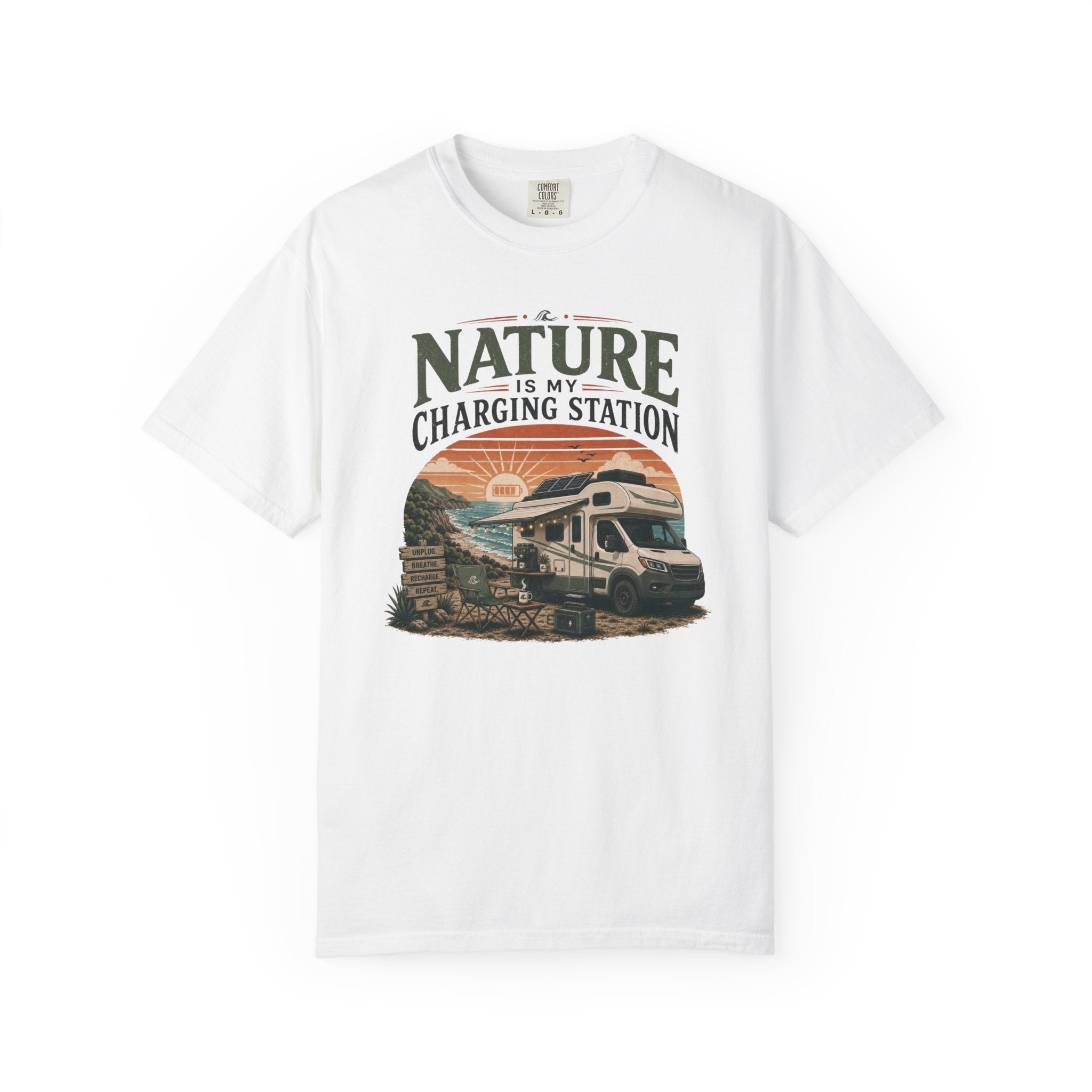Nature Is My Charging Station - T-Shirt