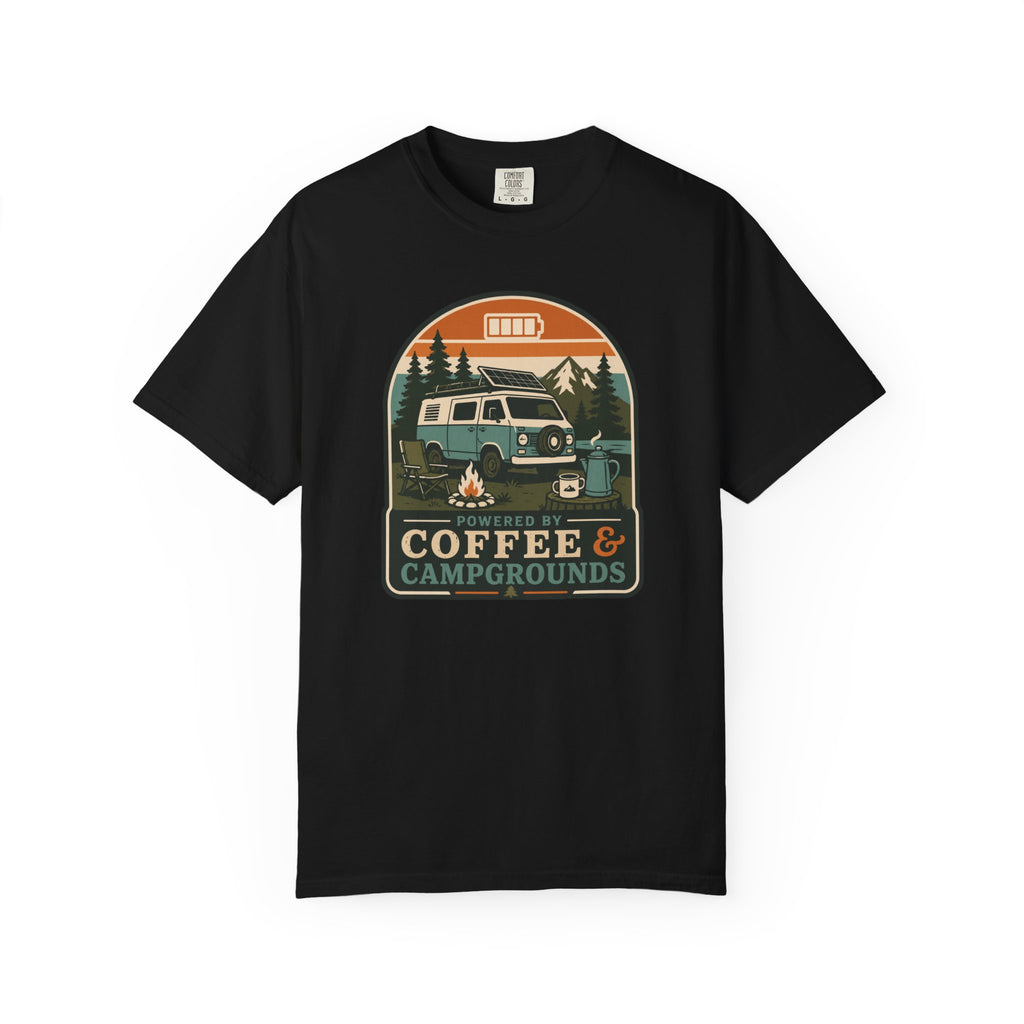 Powered By Coffee and Campgrounds - T-Shirt