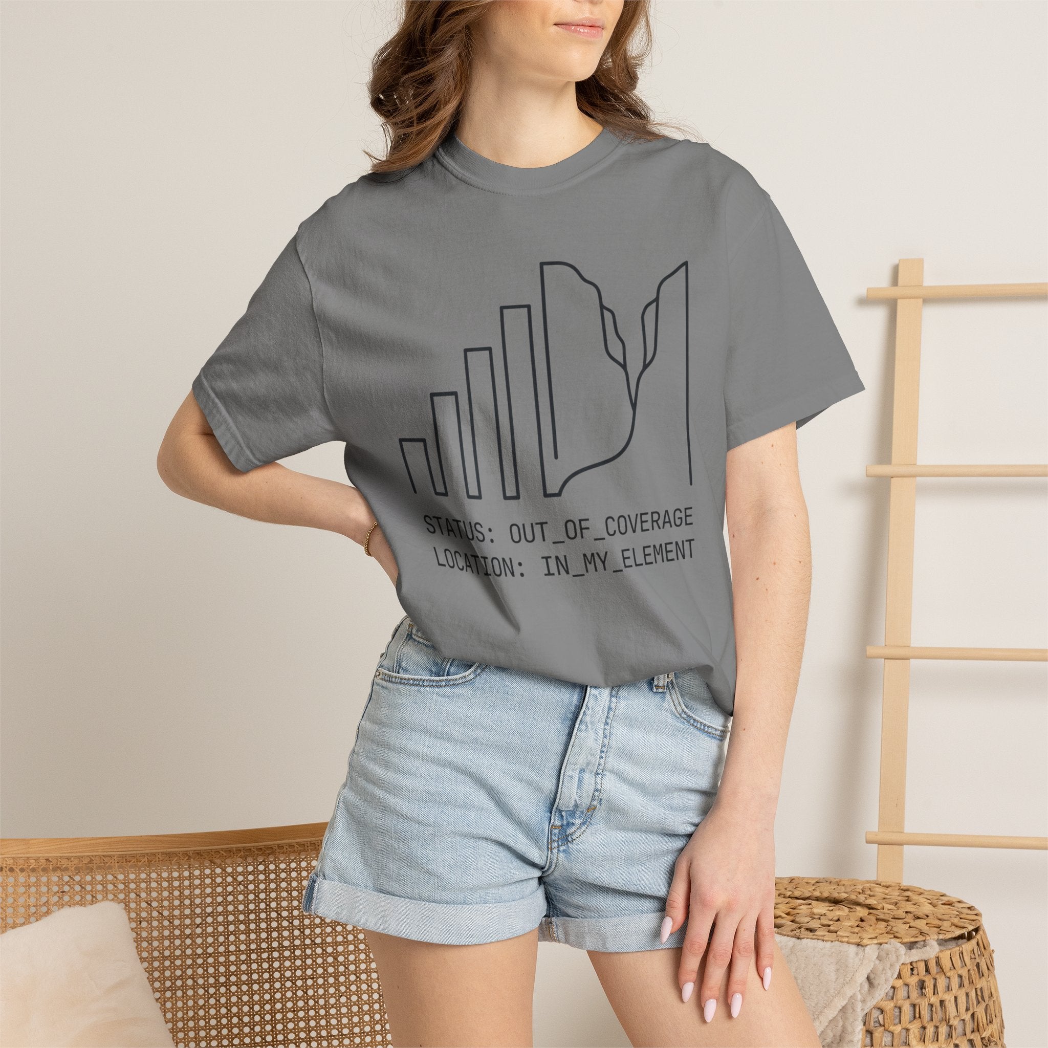 Status Out Of Coverage In My Element - T-Shirt