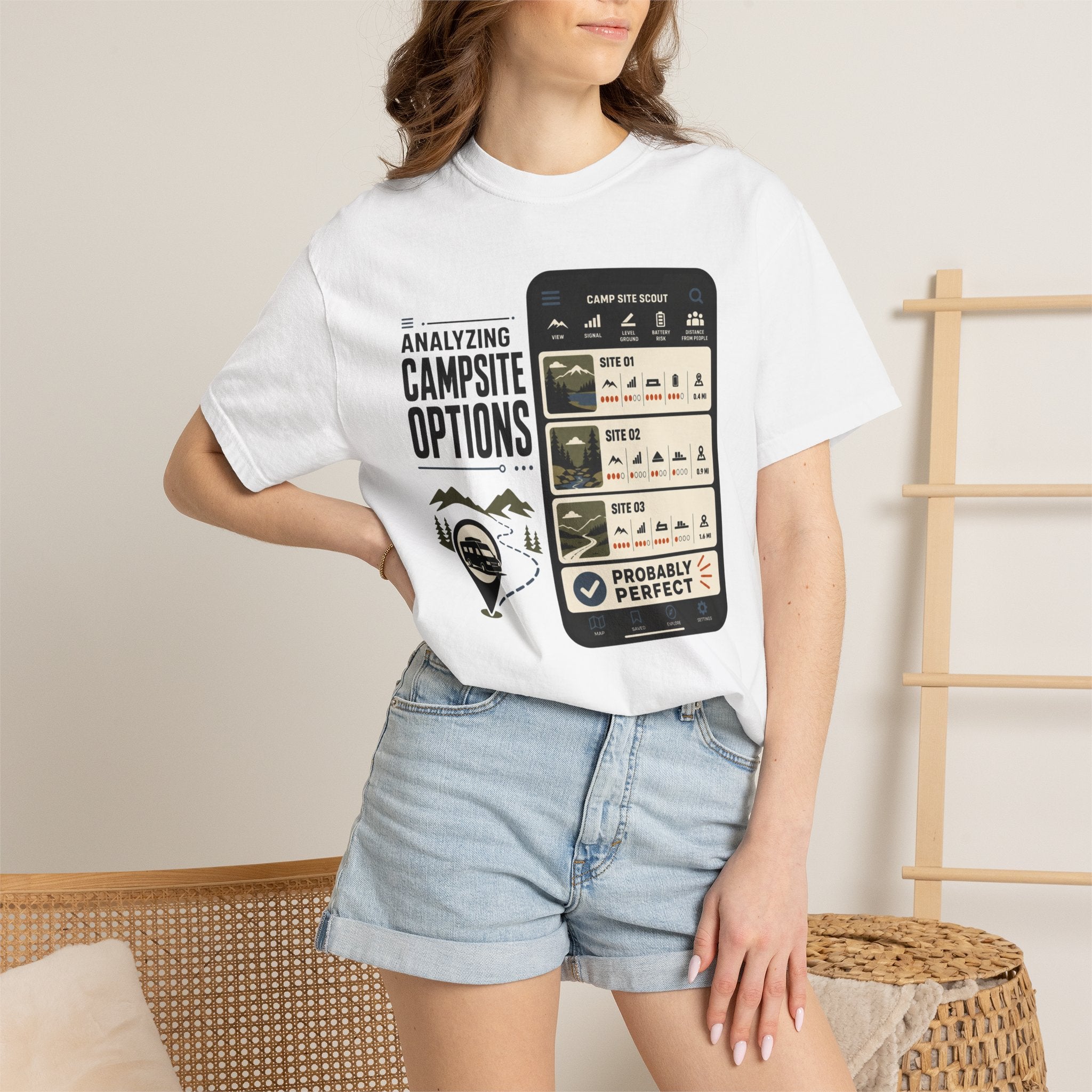 Analyzing Campsite Options - T-Shirt