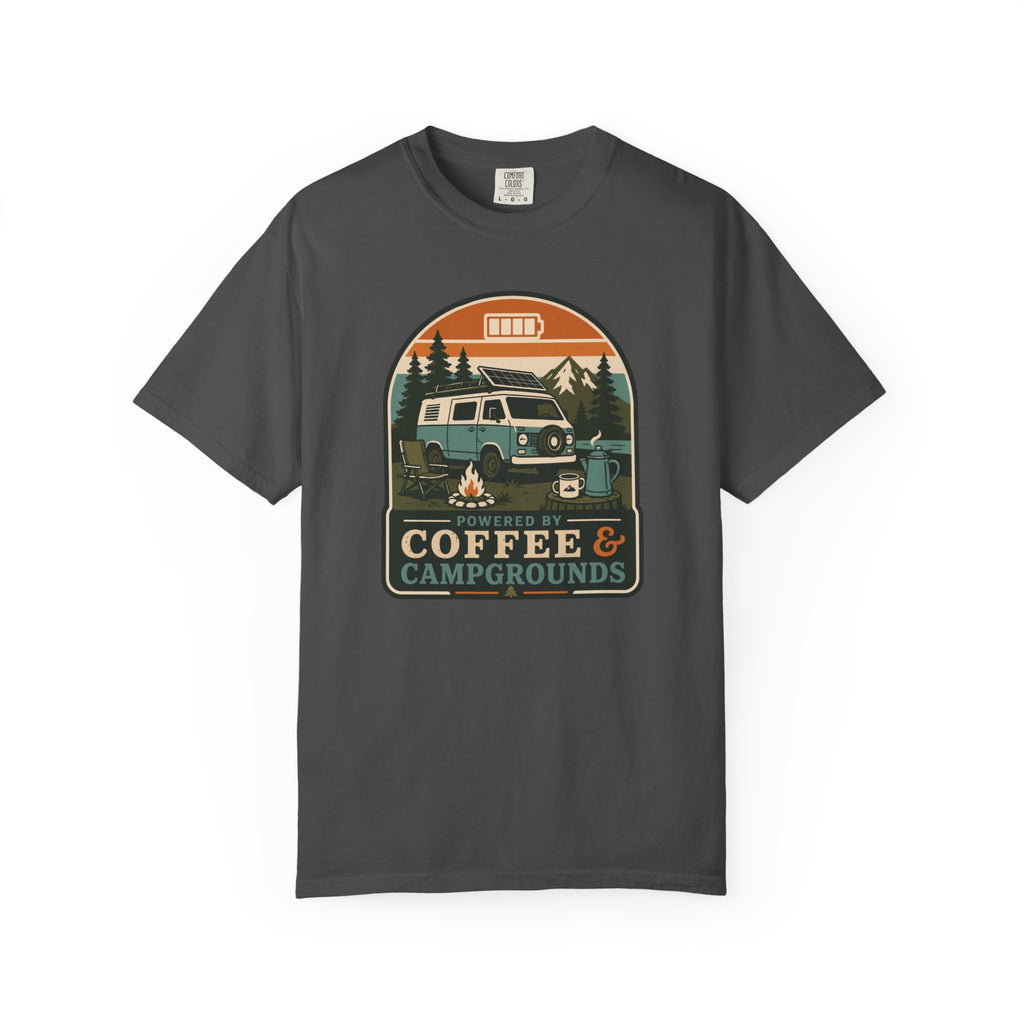 Powered By Coffee and Campgrounds - T-Shirt