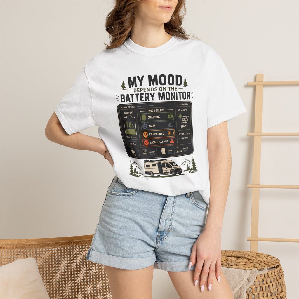 My Mood Depends On The Battery Monitor - T-Shirt