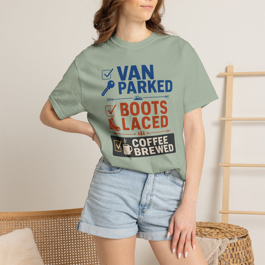 Van Parked Boots Laced Coffee Brewed - T-Shirt