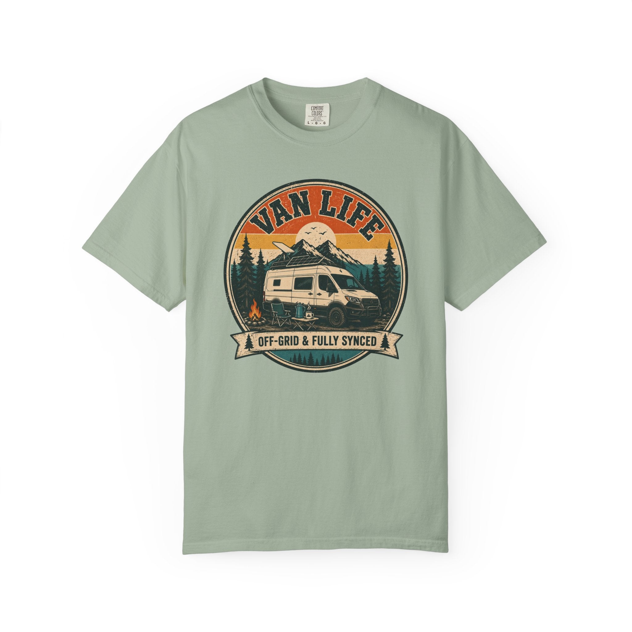 Van Life Offgrid And Fully Synced - T-Shirt