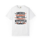 America Looks Better Through A Windshield - T-Shirt