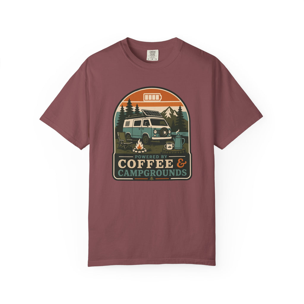 Powered By Coffee and Campgrounds - T-Shirt