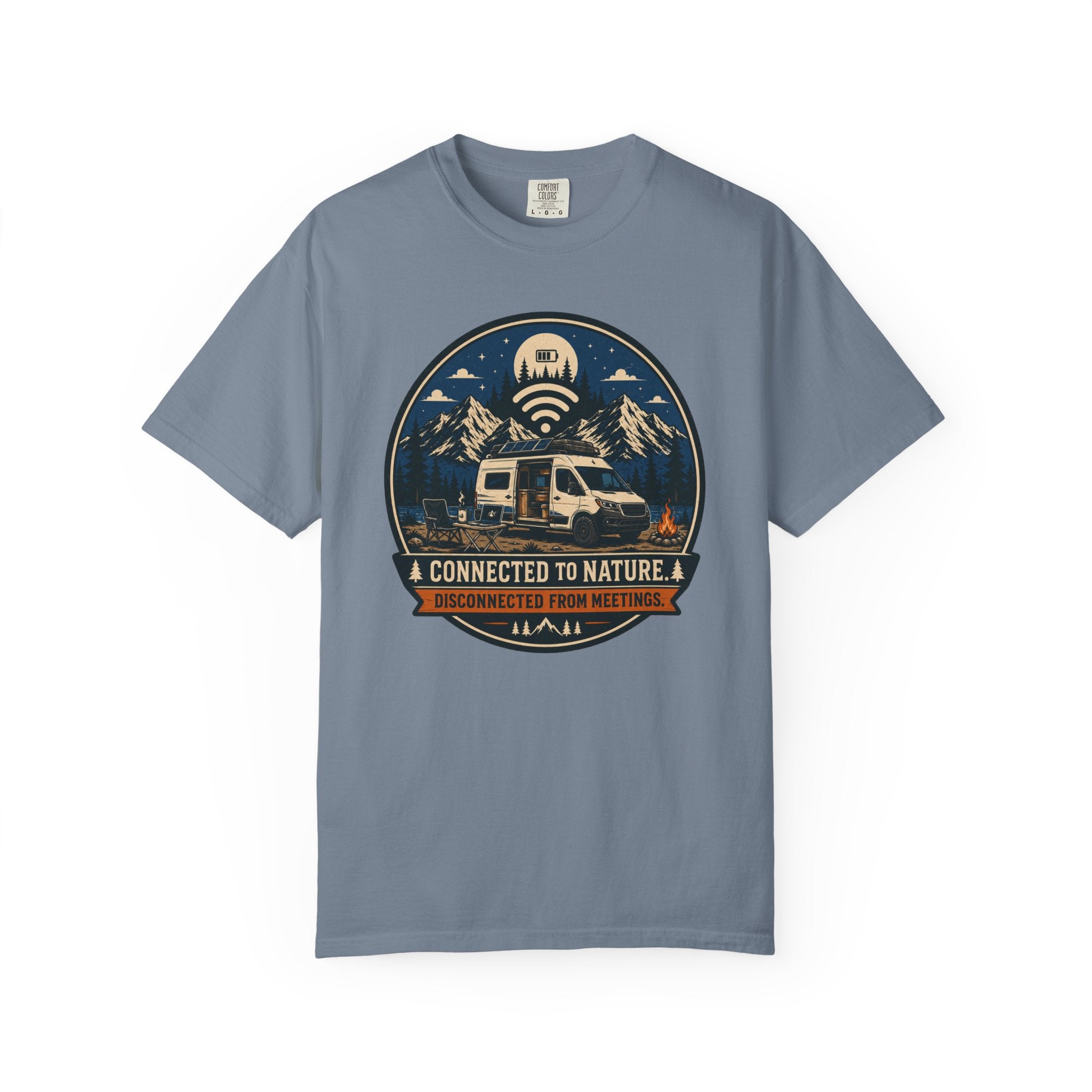 Connected To Nature Disconnected From Meetings - T-Shirt