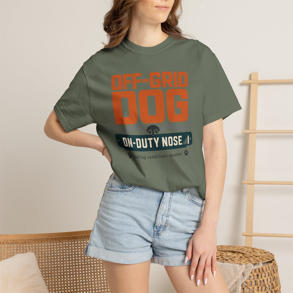 Off Grid Dog On Duty Nose - T-Shirt