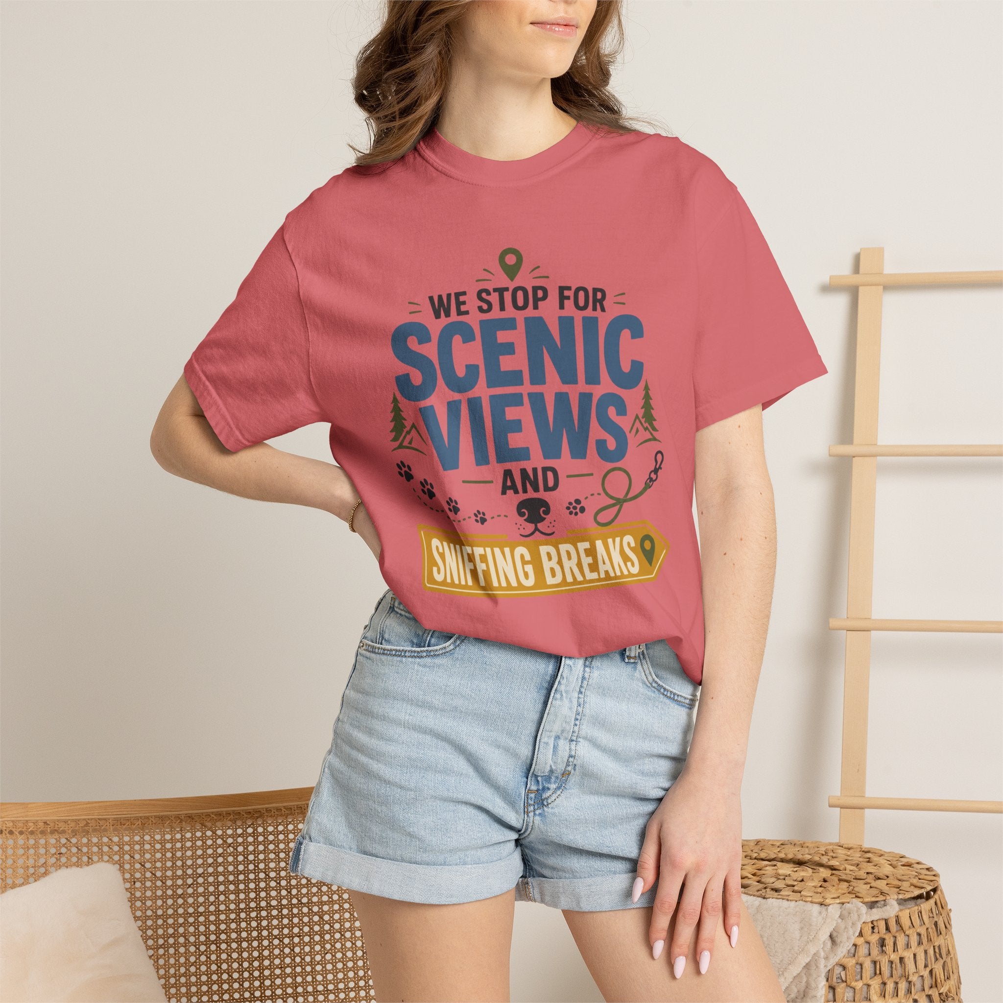 We Stop For Scenic Views And Sniffing Breaks - T-Shirt