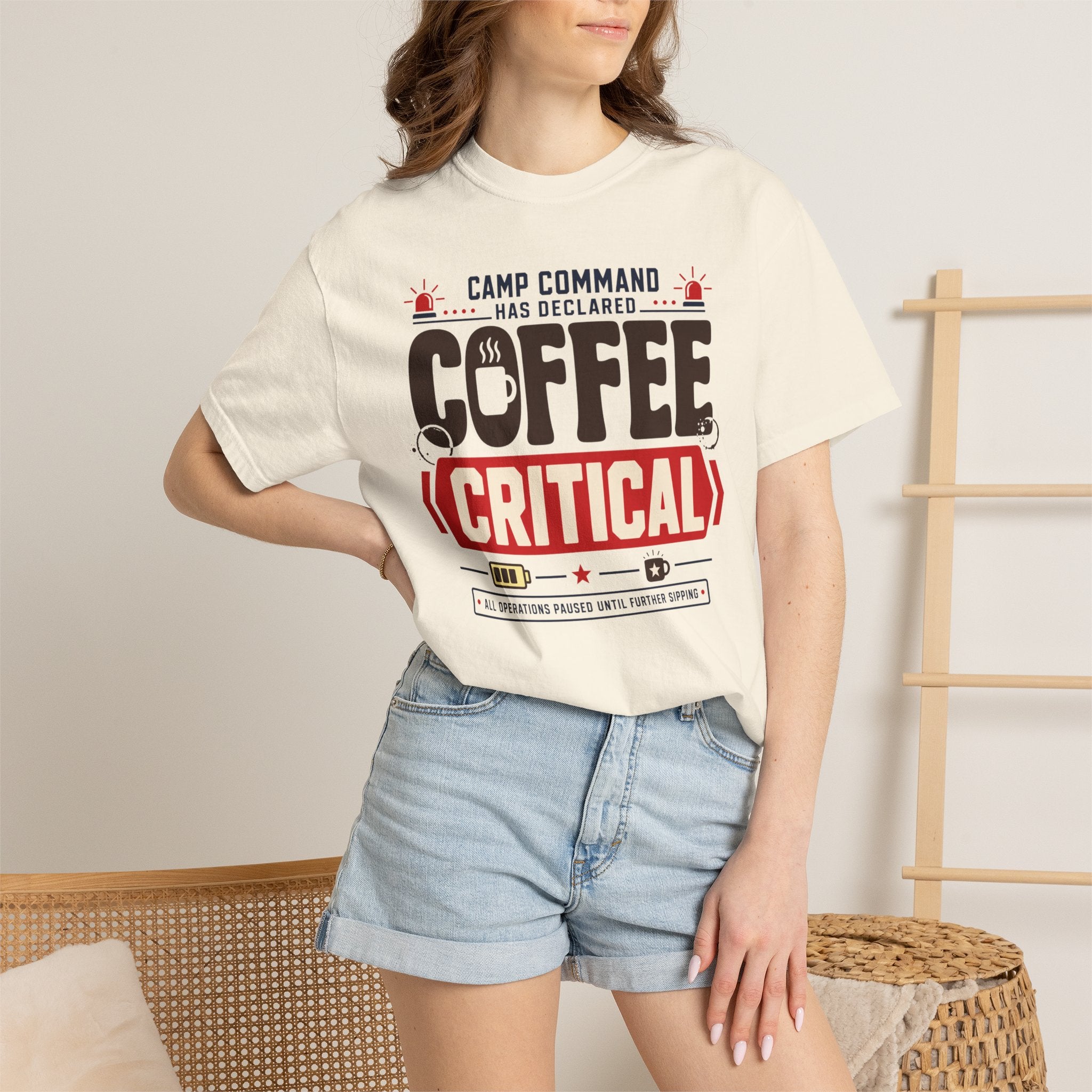 Camp Command Has Declared Coffee Critical - T-Shirt