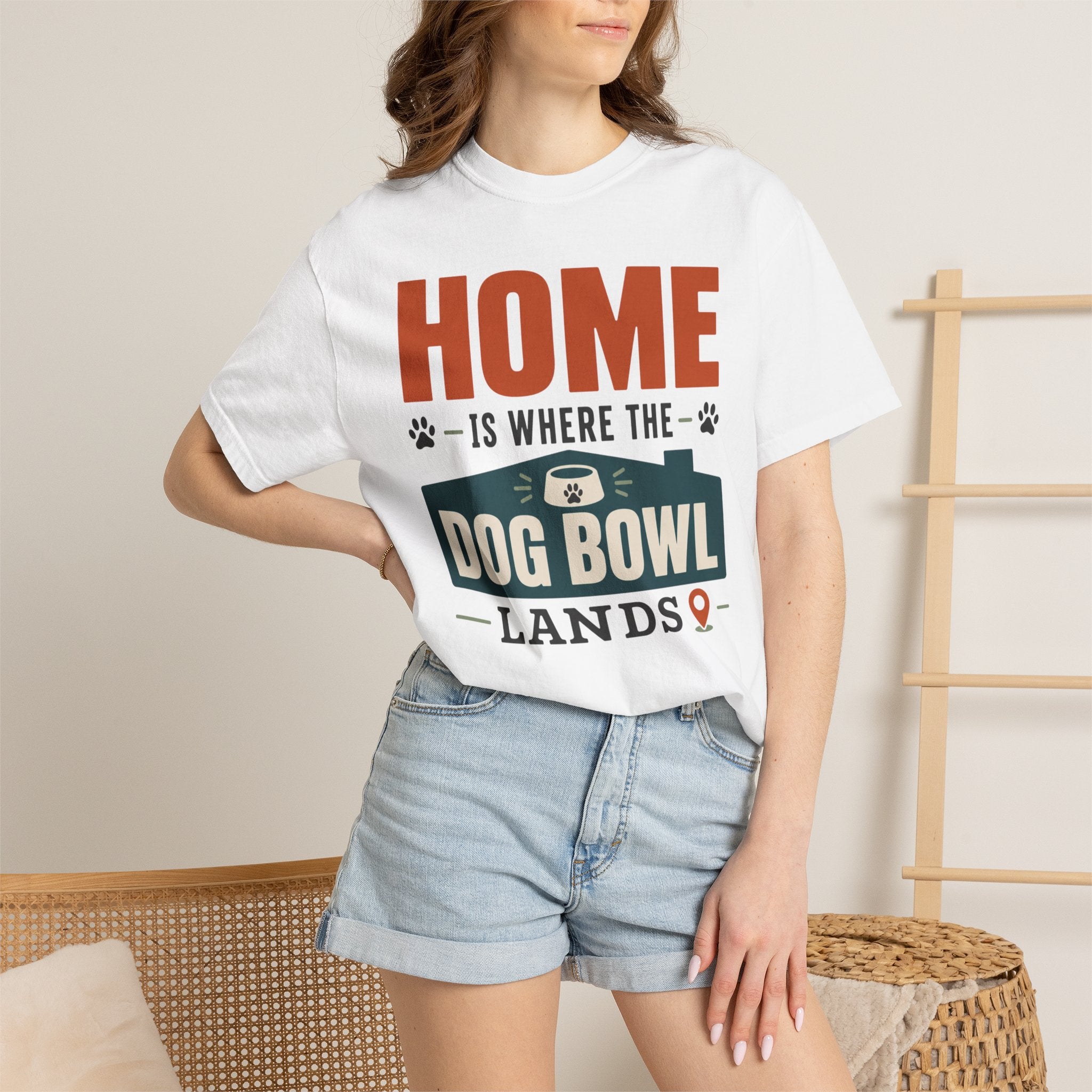 Home Is Where The Dog Bowl Lands - T-Shirt