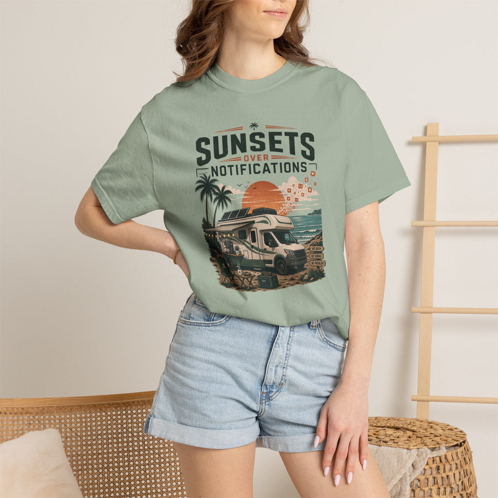 Sunsets Over Notifications - T-Shirt