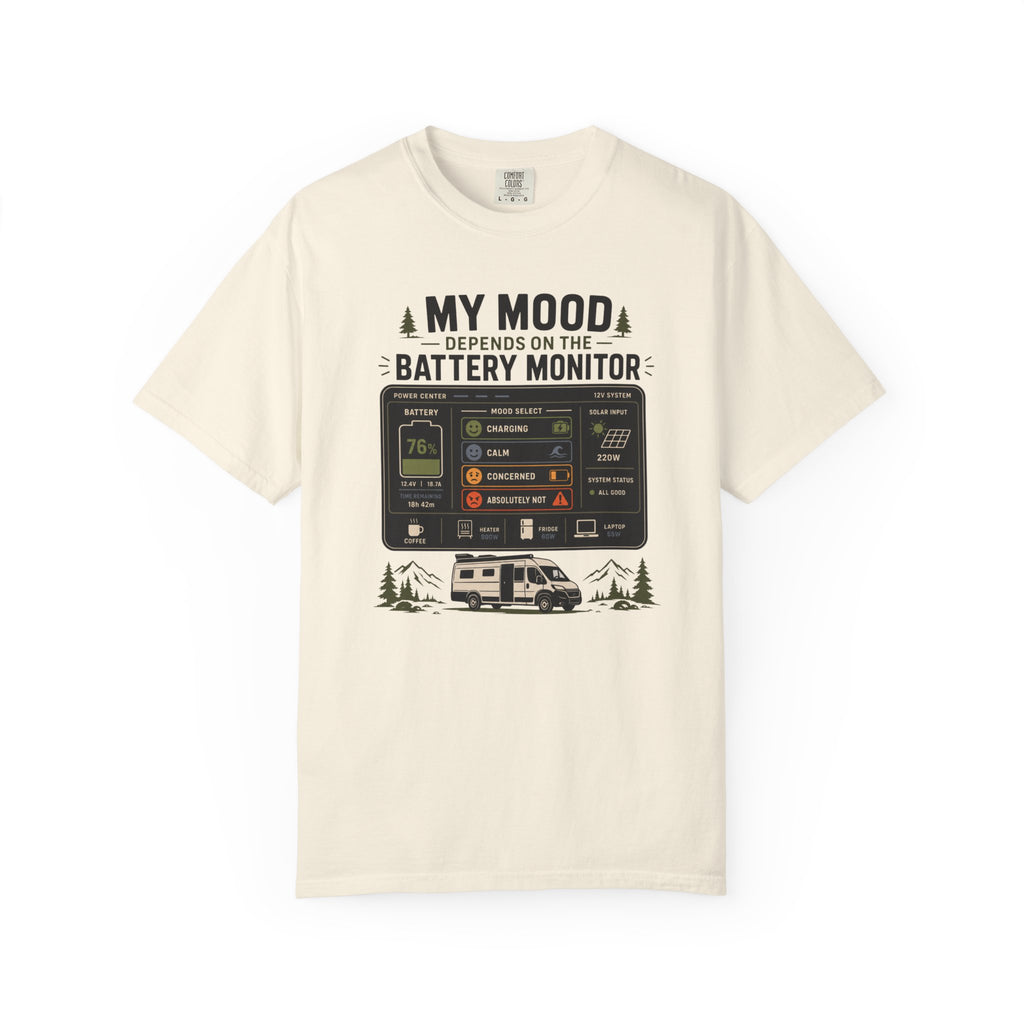 My Mood Depends On The Battery Monitor - T-Shirt