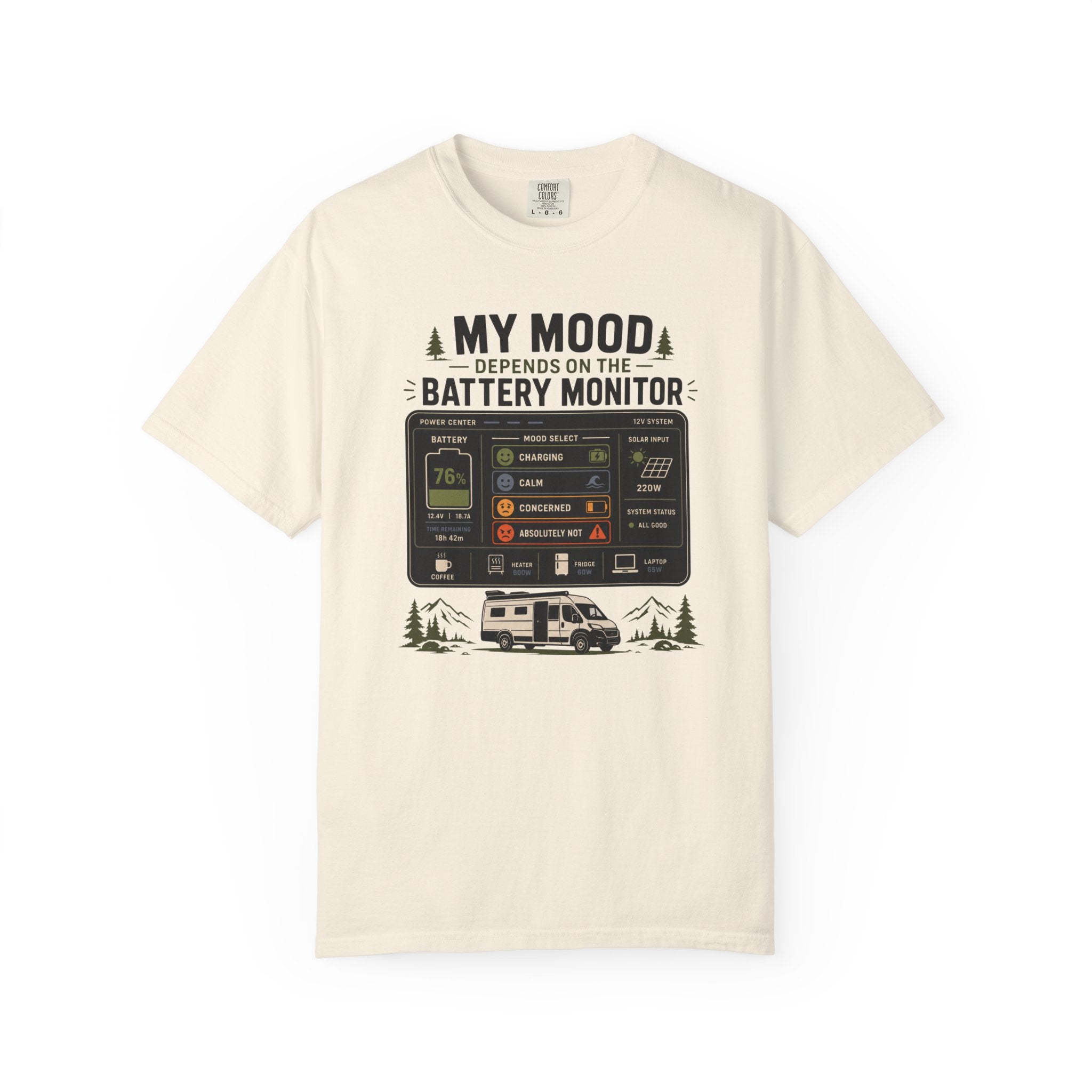 My Mood Depends On The Battery Monitor - T-Shirt