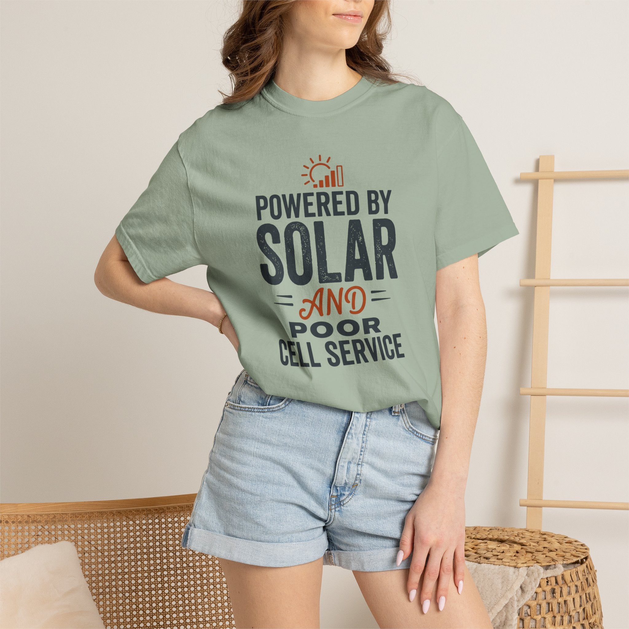Powered By Solar And Poor Cell Service - T-Shirt