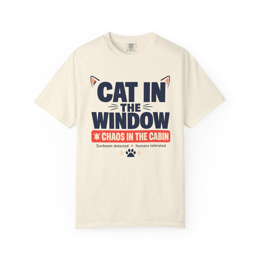 Cat In The Window Chaos In The Cabin - T-Shirt
