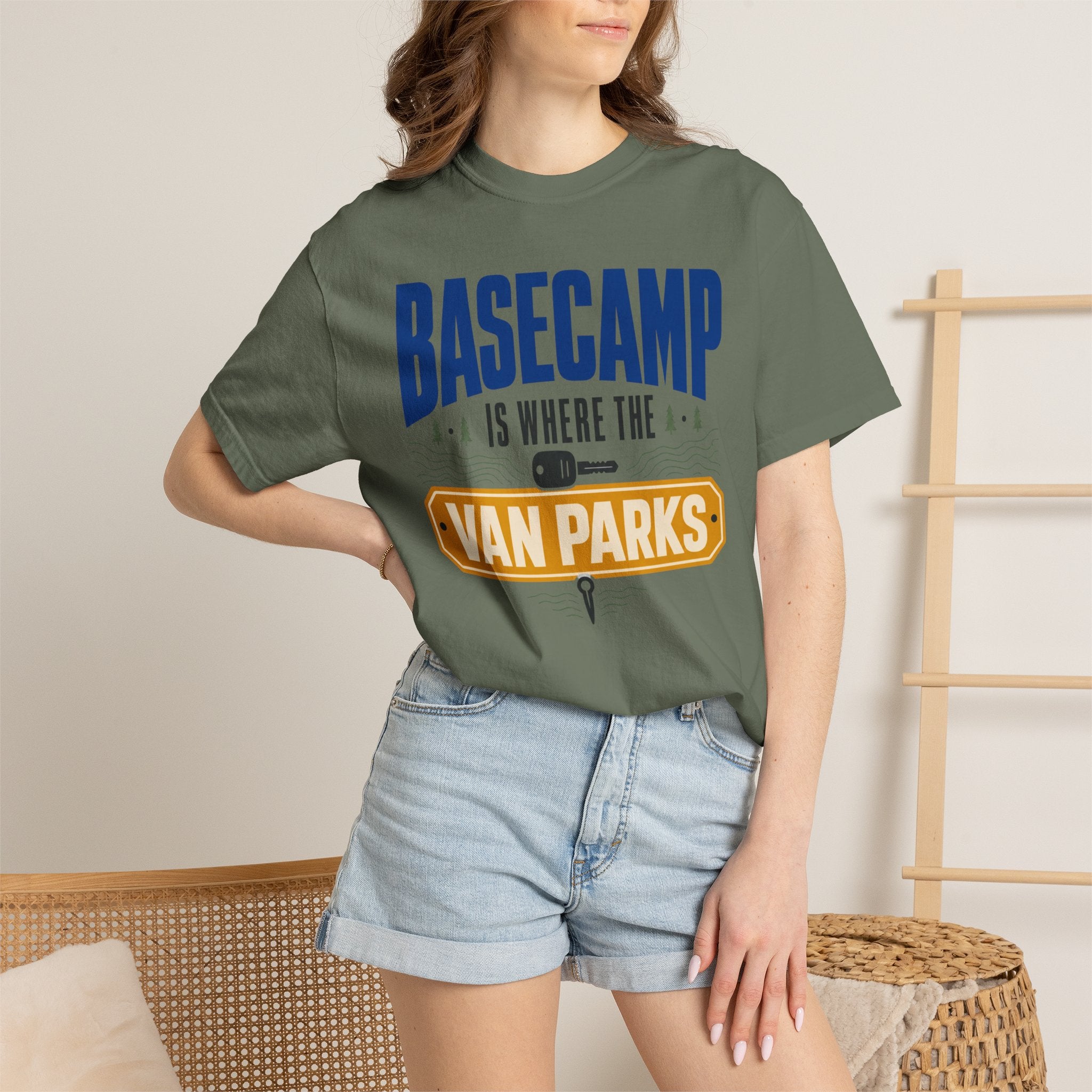 Basecamp Is Where The Van Parks - T-Shirt