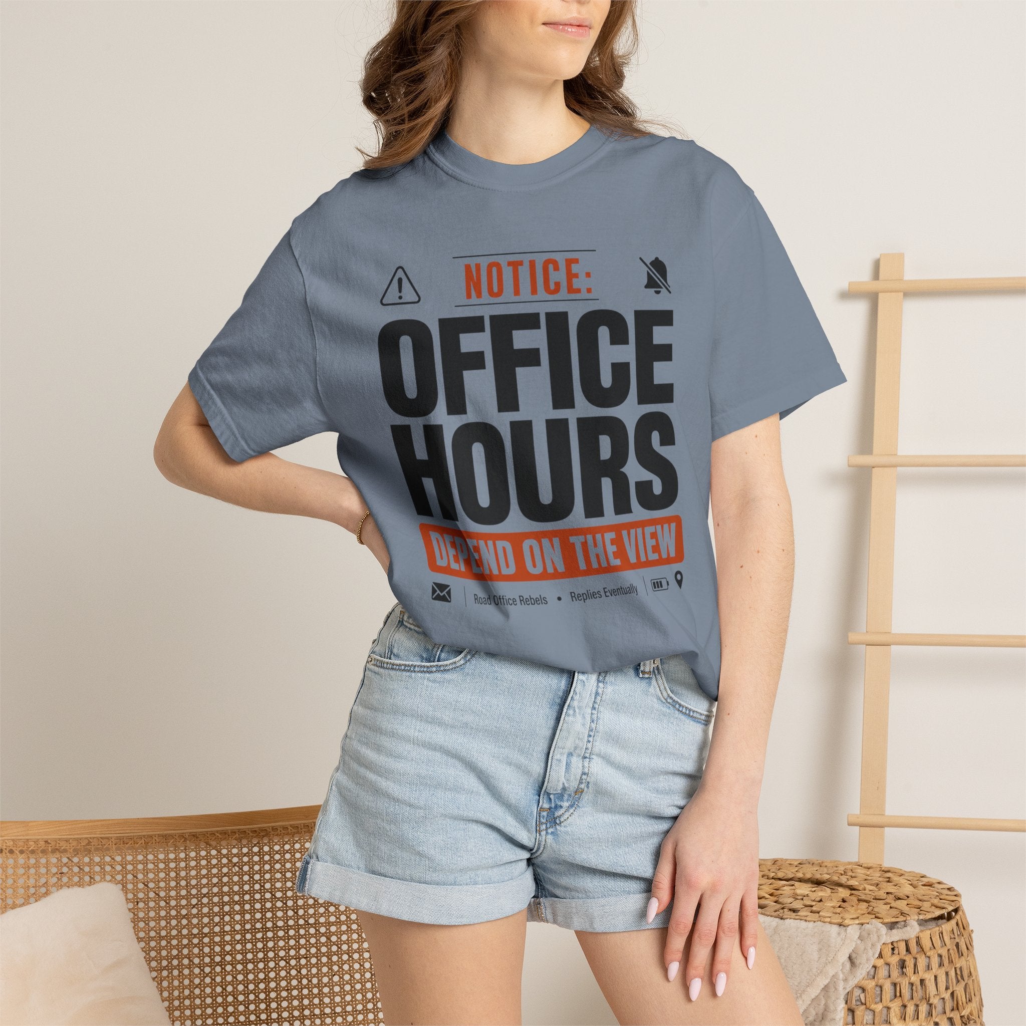 Notice Office Hours Depend On The View - T-Shirt
