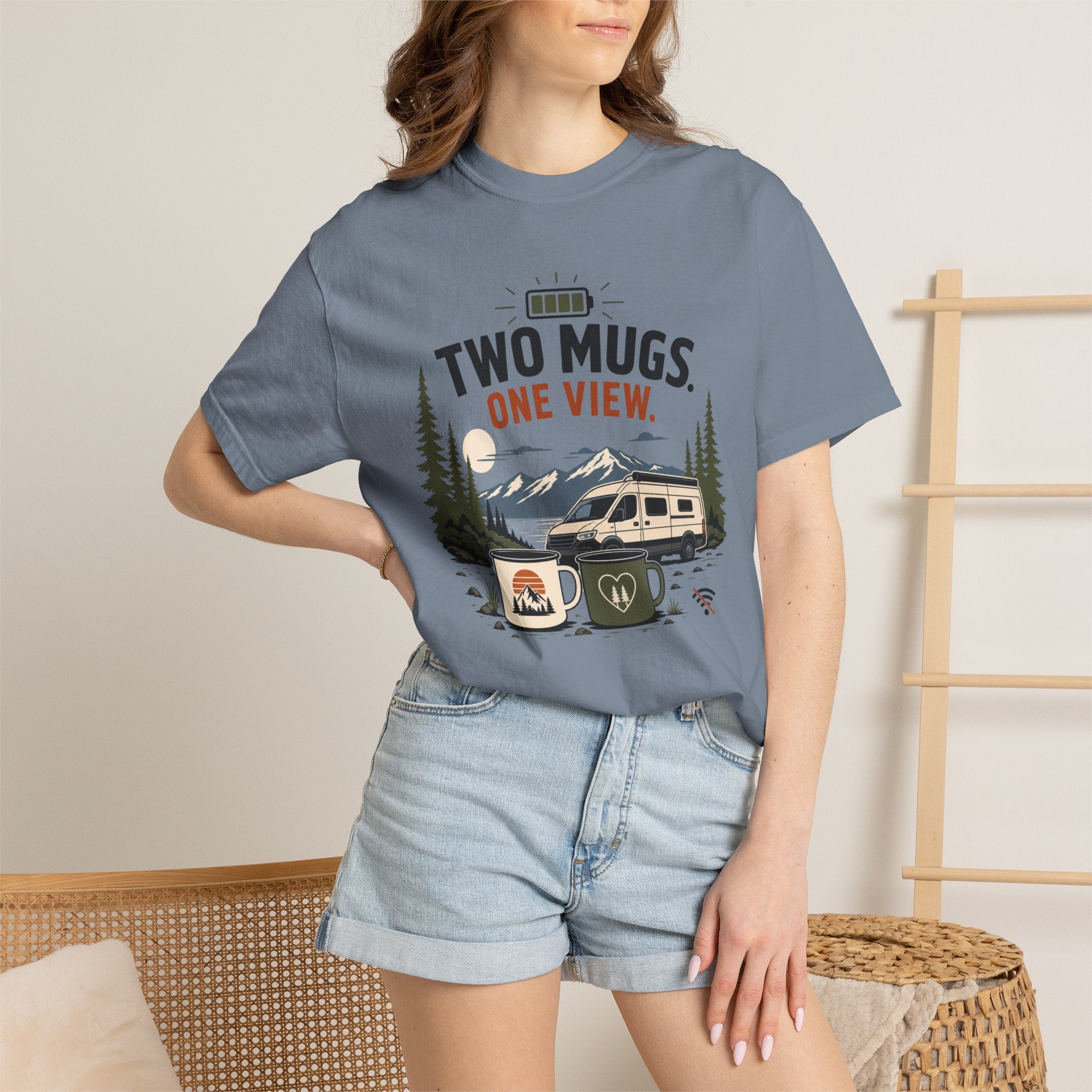 Two Mugs One View - T-Shirt