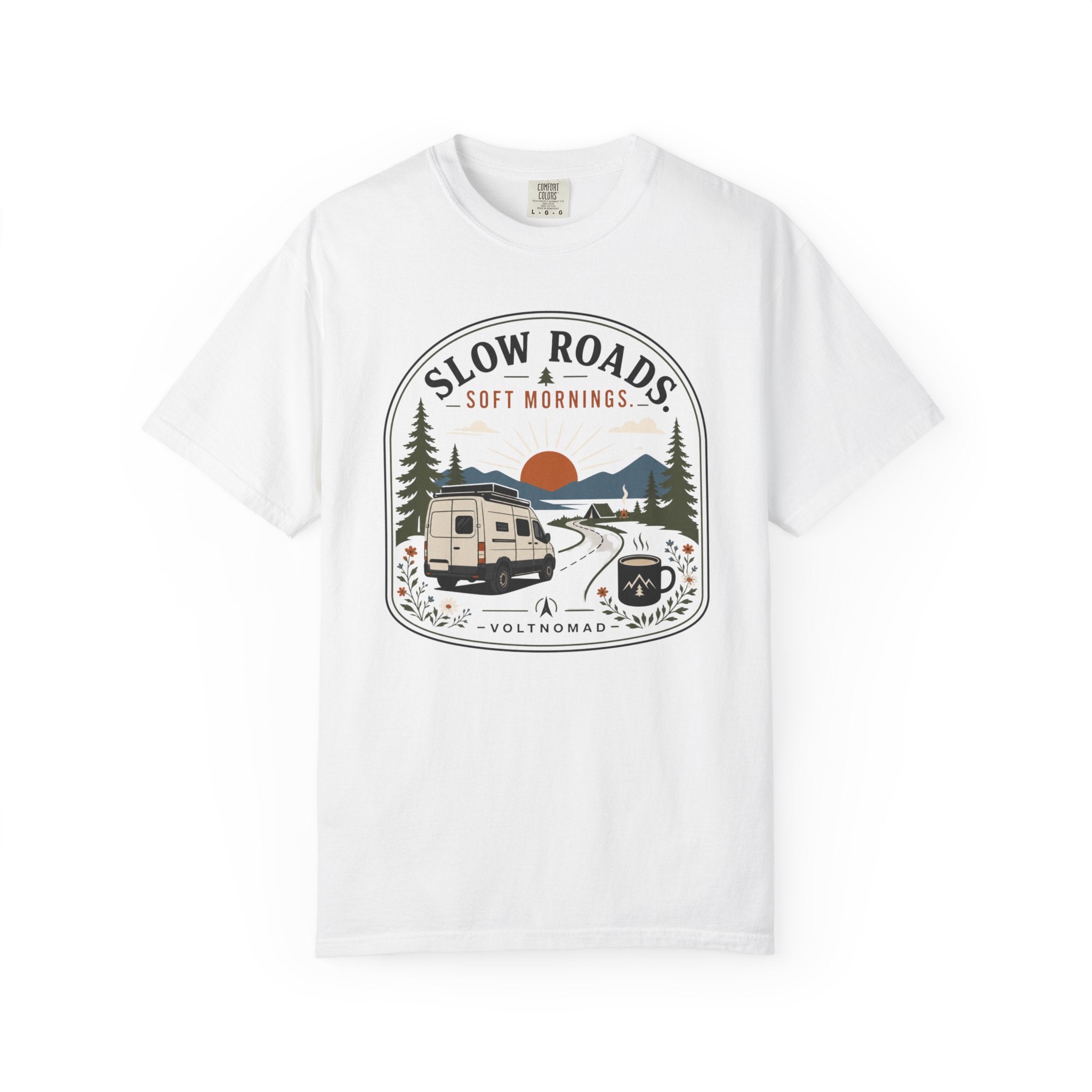 Slow Roads Soft Mornings - T-Shirt