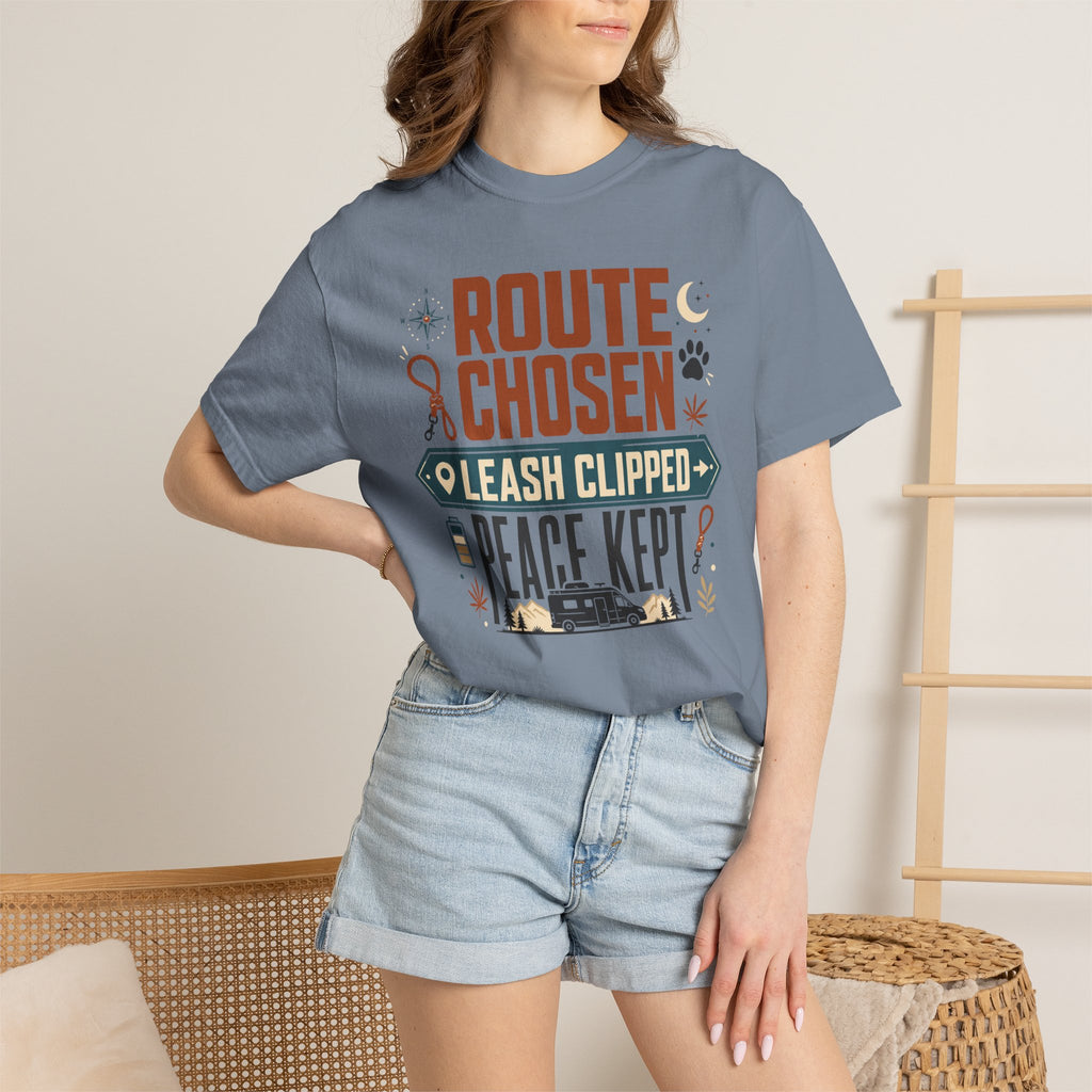 Route Chosen Leash Clipped Peace Kept - T-Shirt