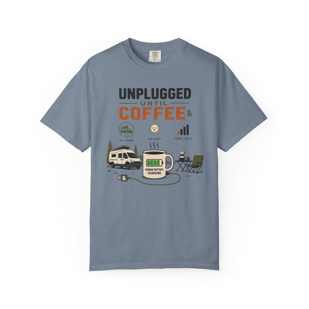 Unplugged Until Coffee - T-Shirt
