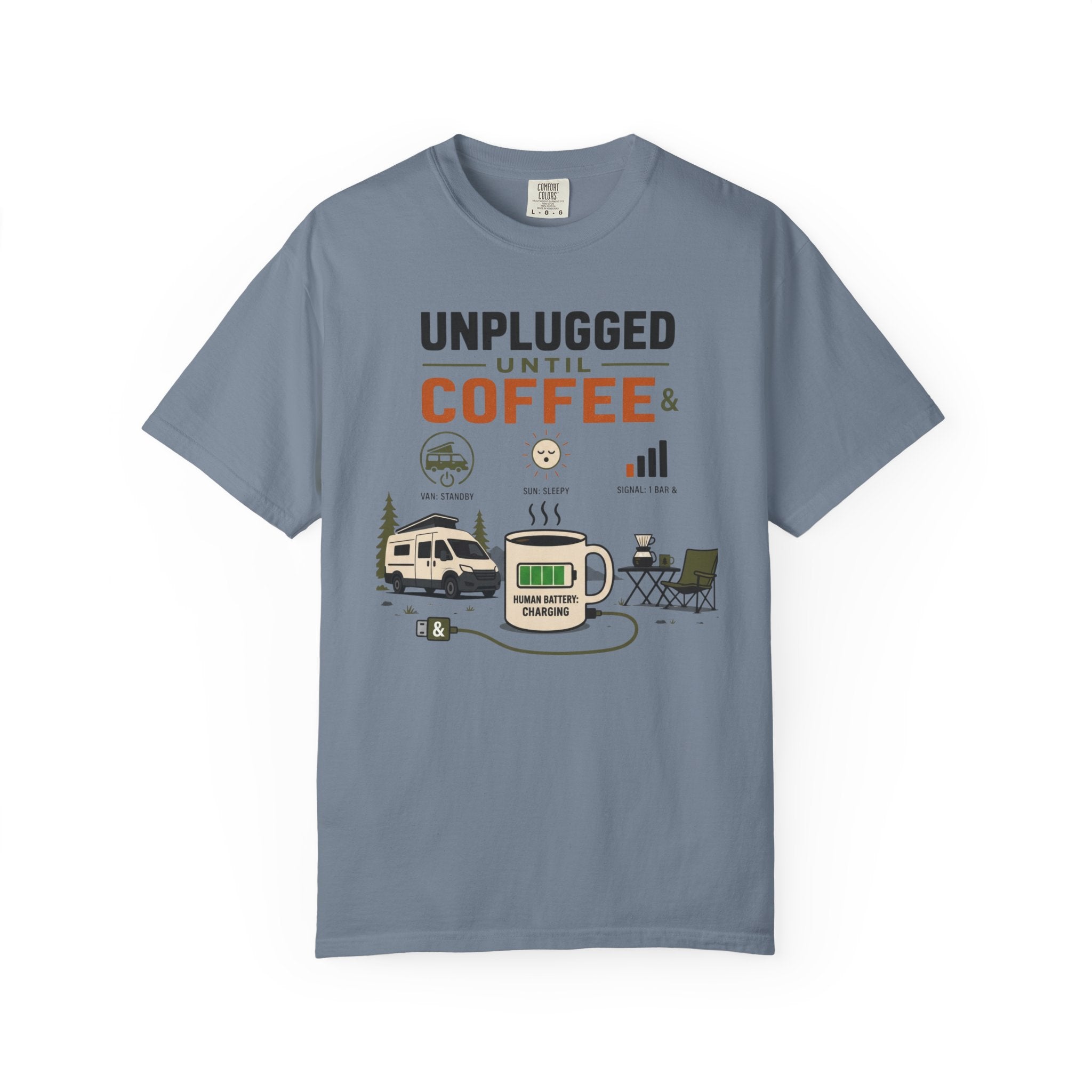 Unplugged Until Coffee - T-Shirt