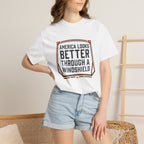 America Looks Better Through A Windshield - T-Shirt