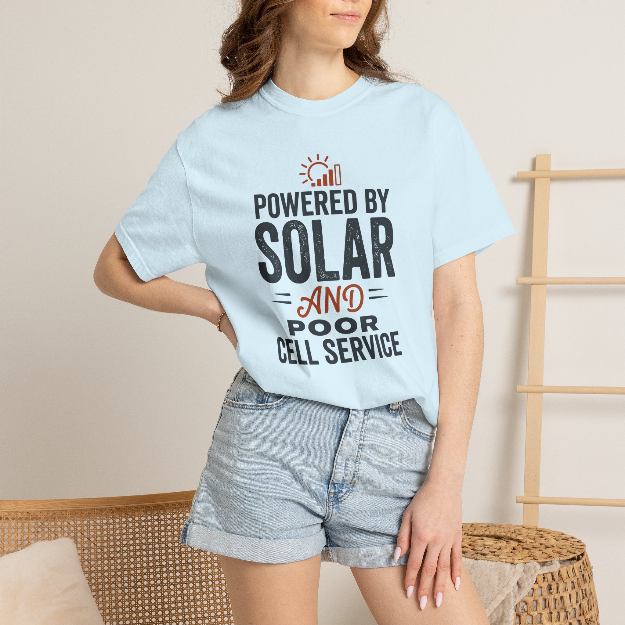 Powered By Solar And Poor Cell Service - T-Shirt