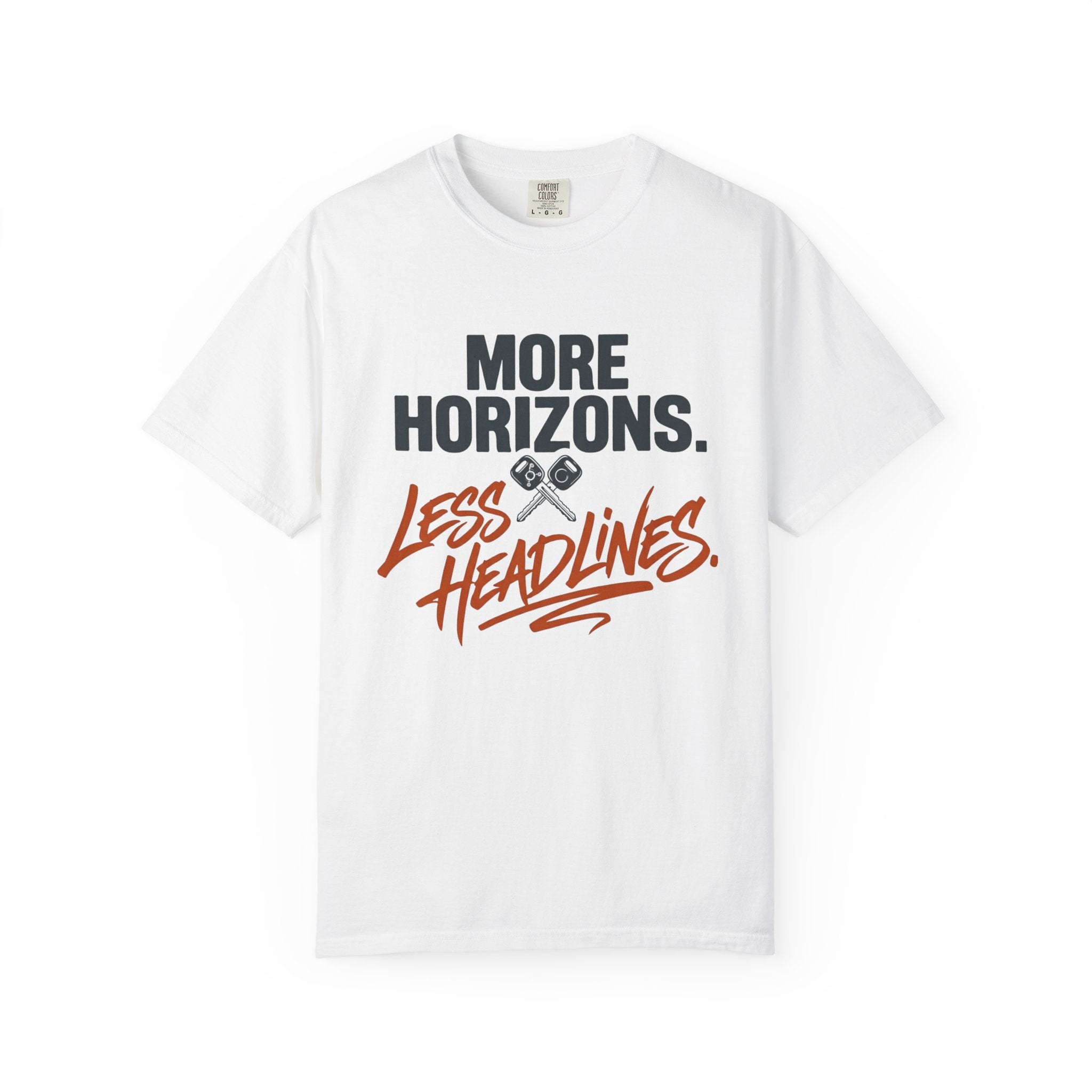 More Horizons Less Headlines - T-Shirt