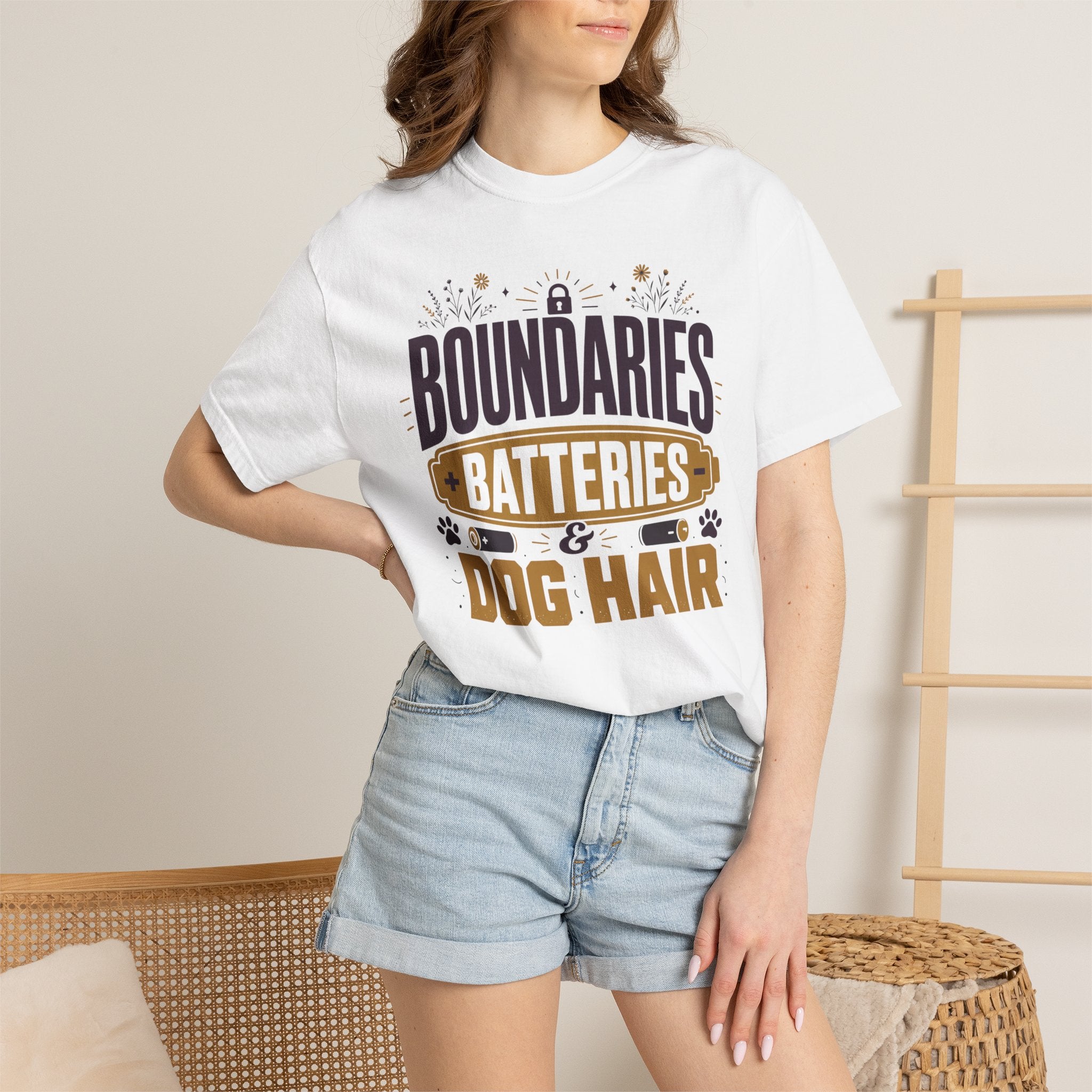 Boundaries Batteries And Dog Hair - T-Shirt
