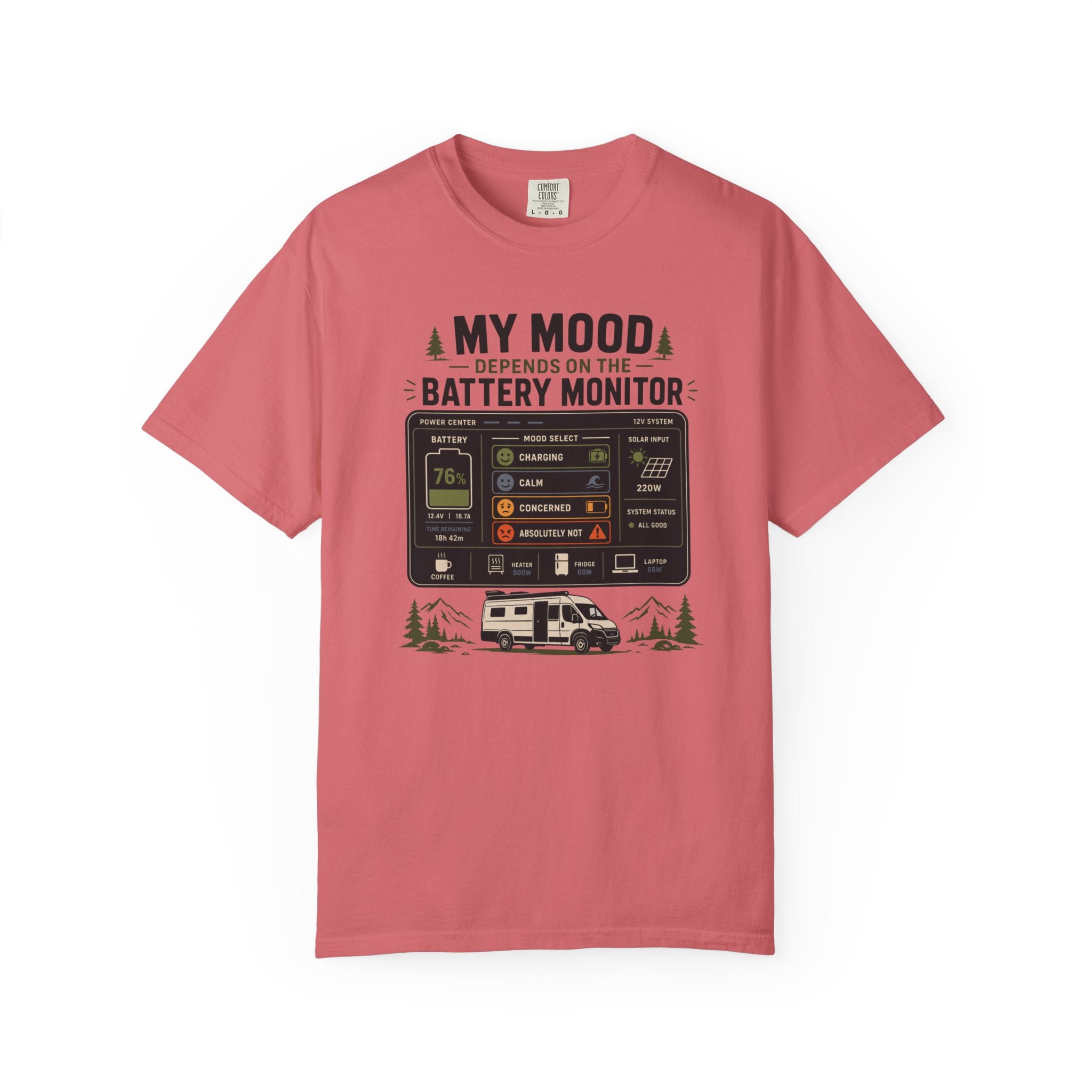 My Mood Depends On The Battery Monitor - T-Shirt
