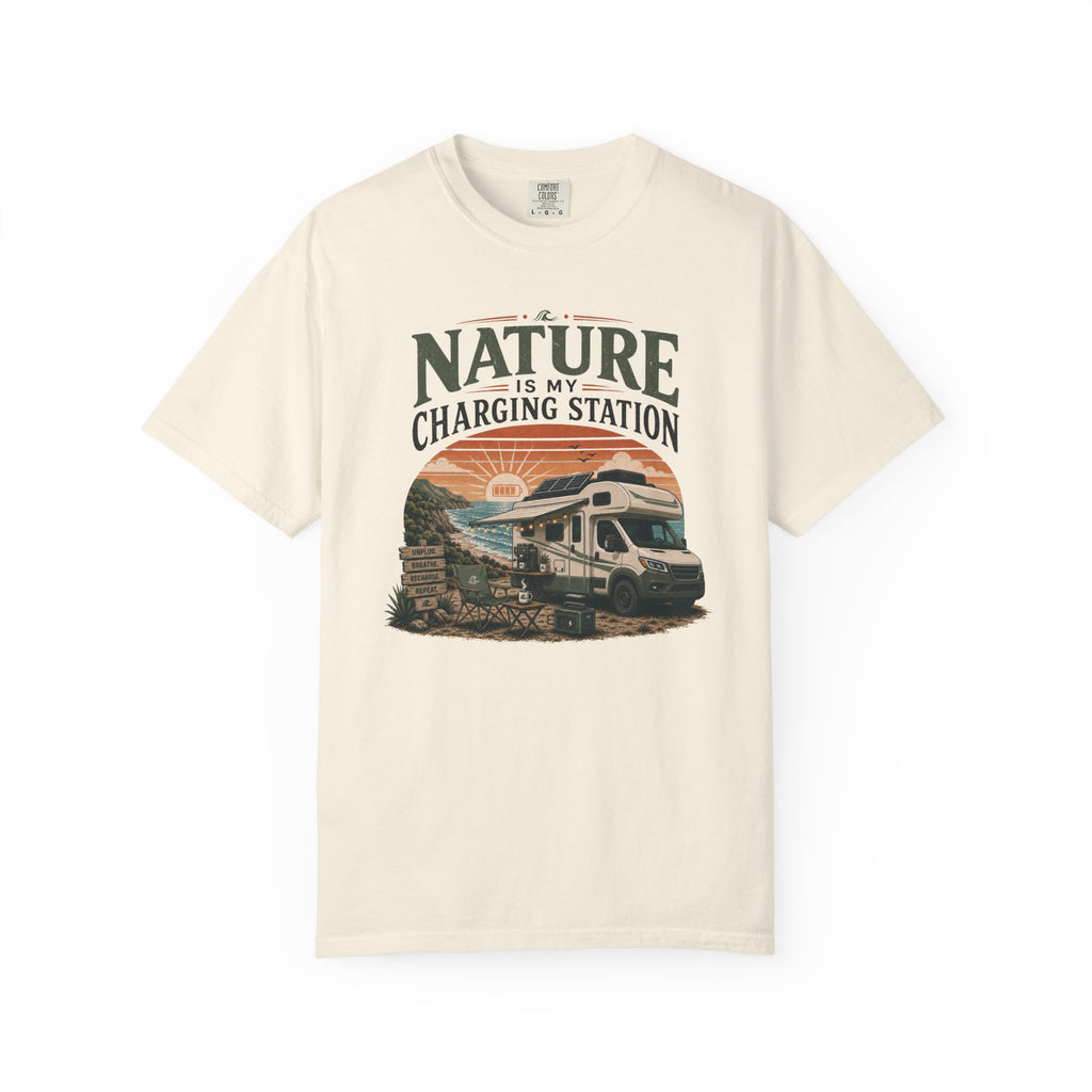 Nature Is My Charging Station - T-Shirt