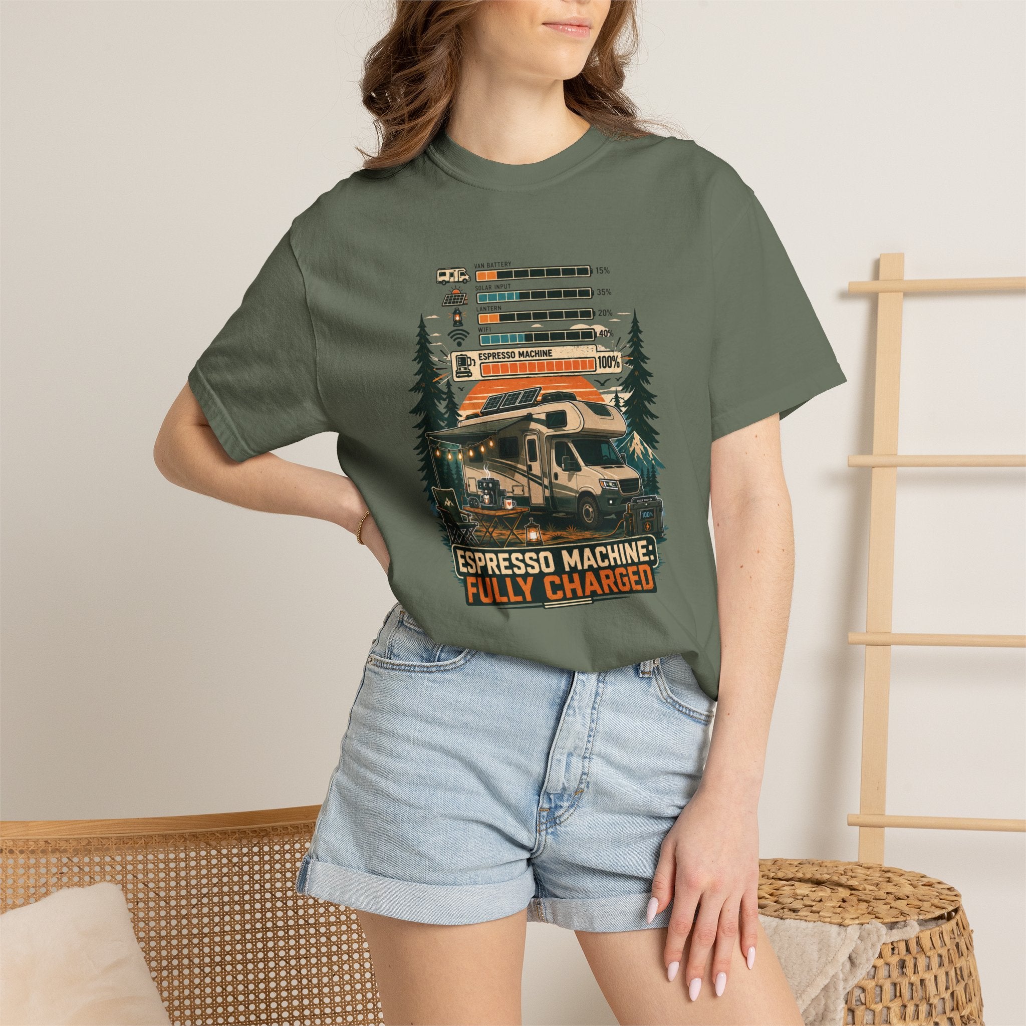 Espresso Machine Fully Charged - T-Shirt