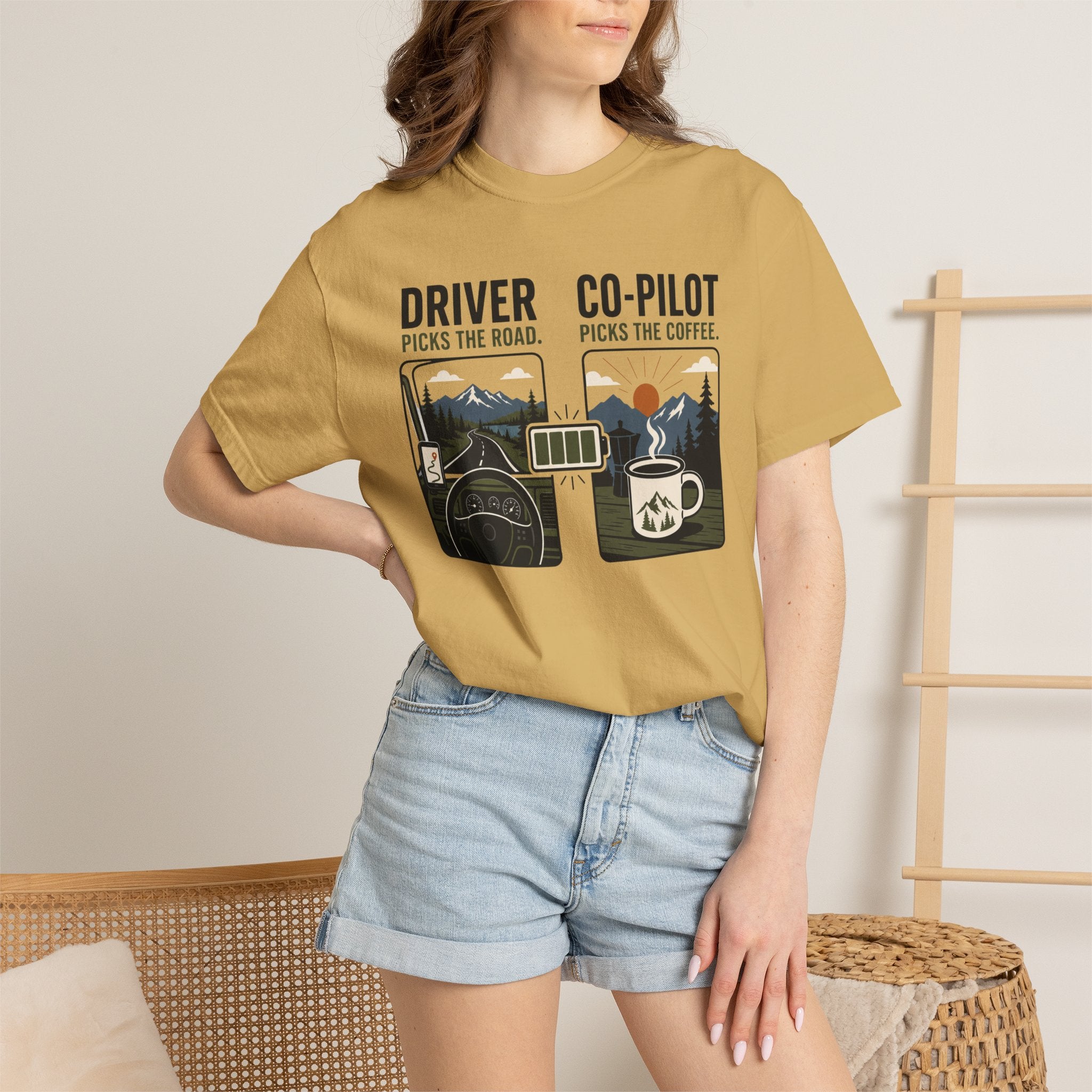 Driver Picks The Road Co Pilot Picks The Coffee - T-Shirt