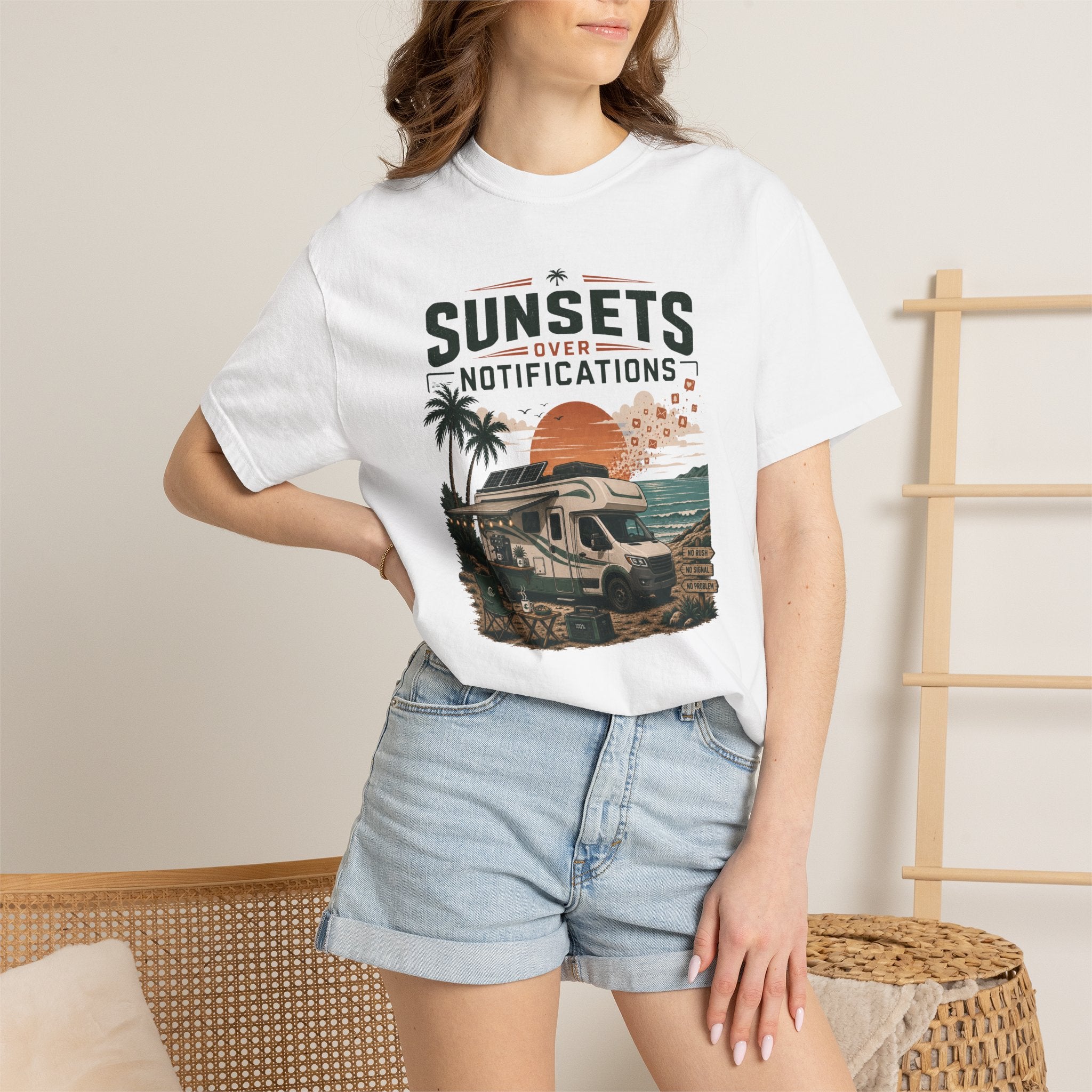 Sunsets Over Notifications - T-Shirt