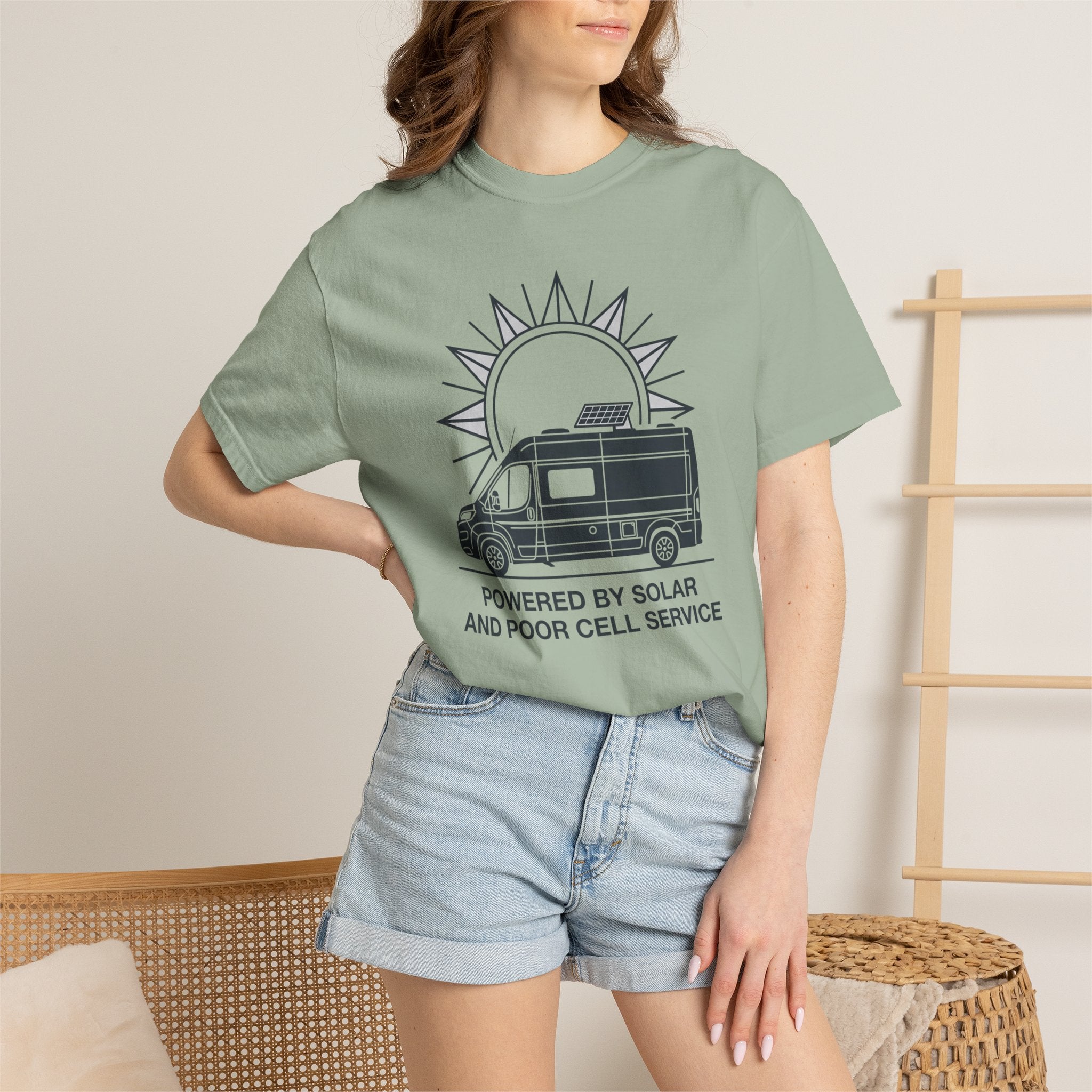 Powered By Solar And Poor Cell Service - T-Shirt