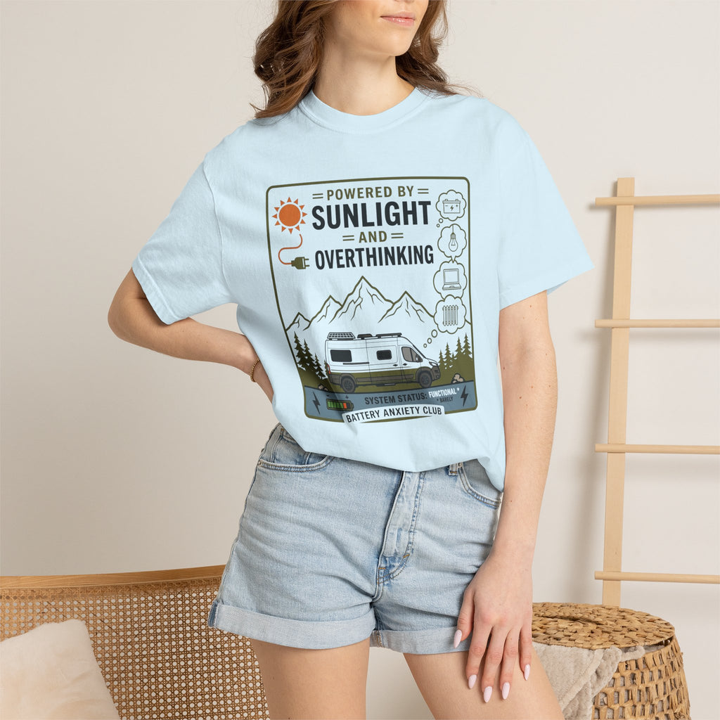 Powered By Sunlight And Overthinking - T-Shirt