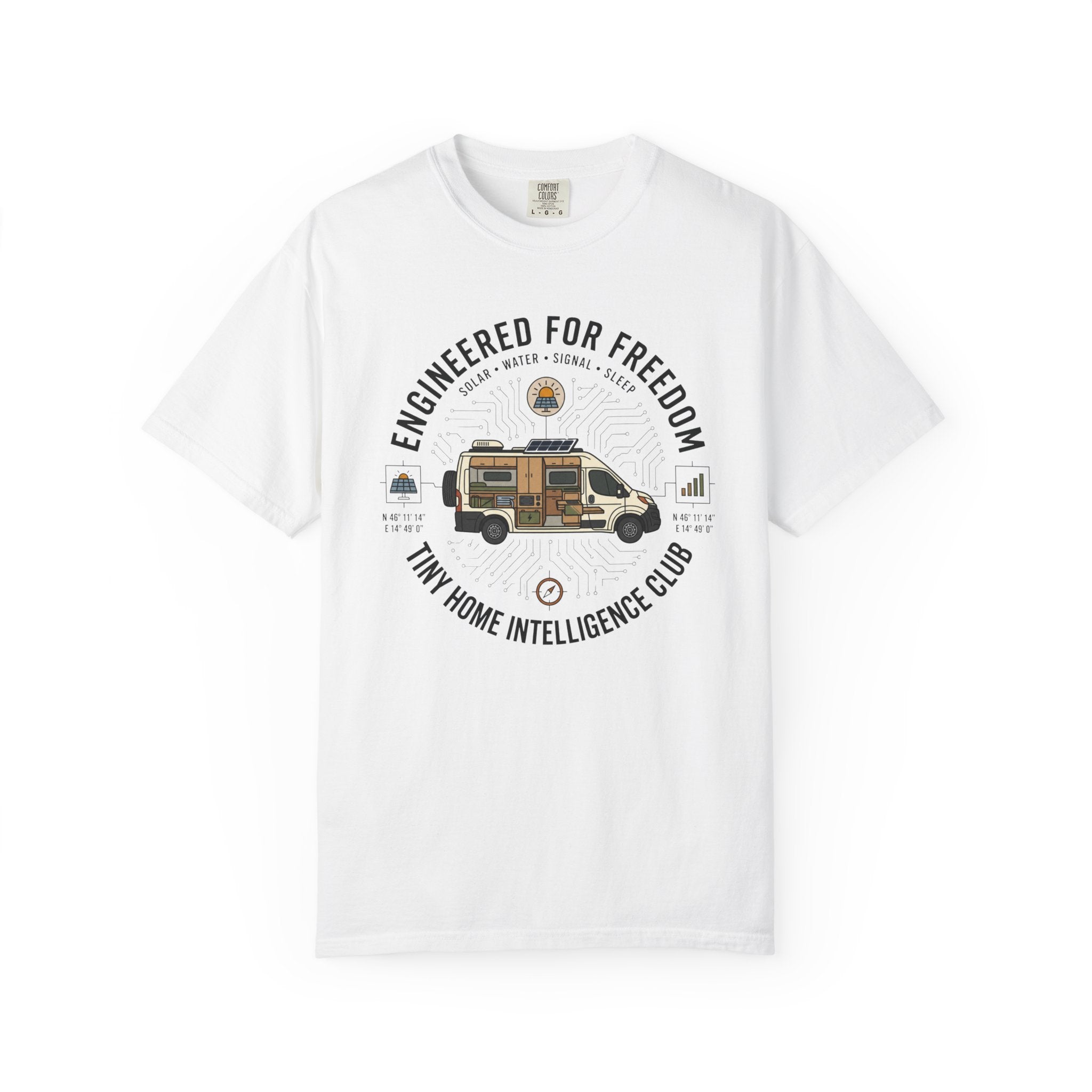 Engineered For Freedom Tiny Home Intelligence Club - T-Shirt