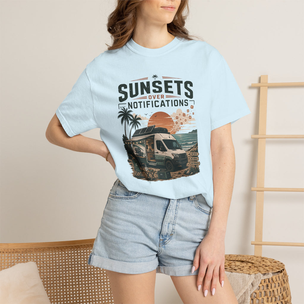 Sunsets Over Notifications - T-Shirt